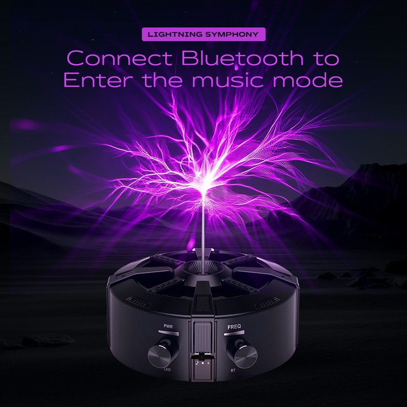 Tesla Coil Bluetooth Music Box Arc Generator Artificial Lightning Touchable
