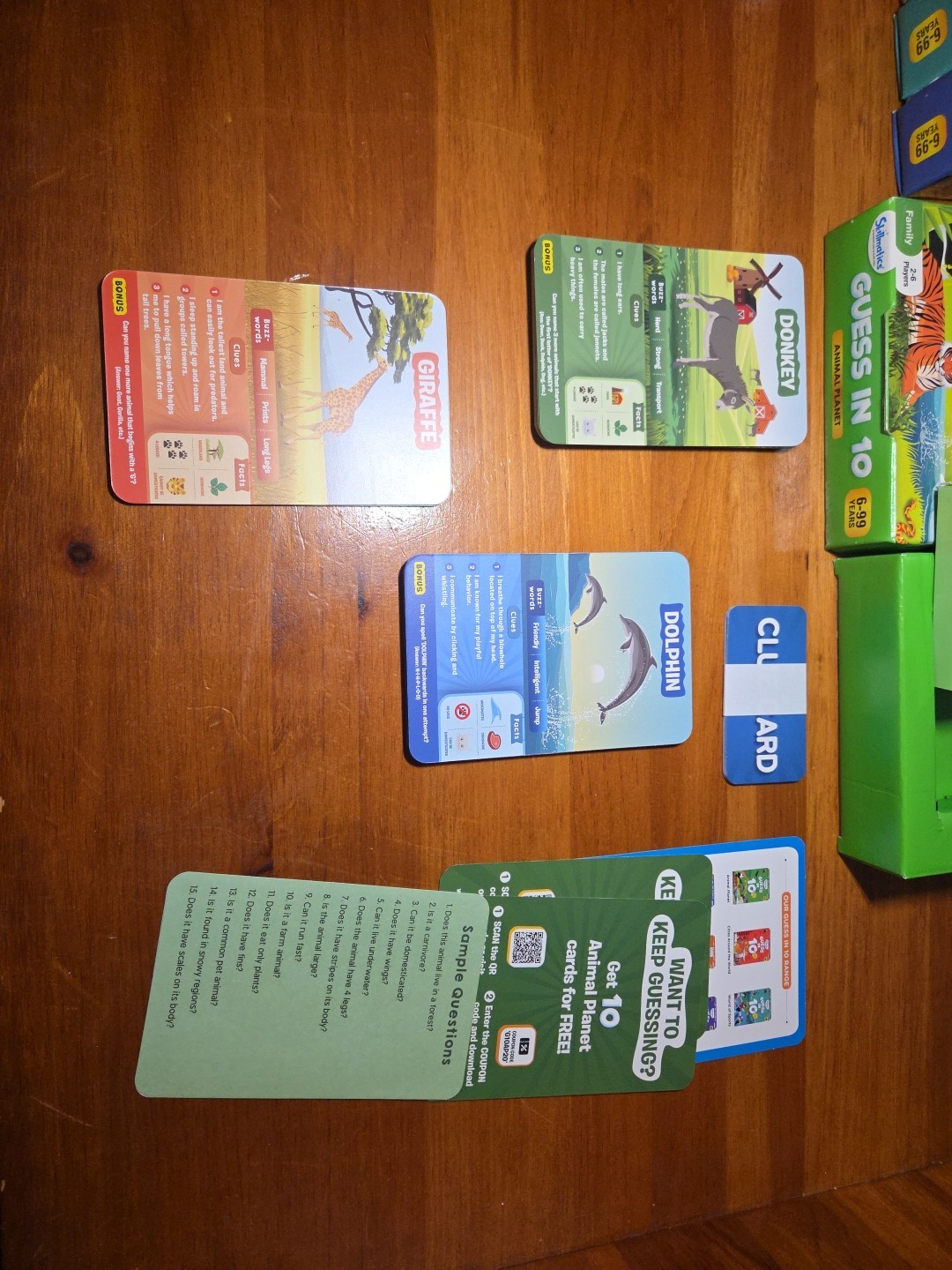 Guess in 10 Animal Planet Game Educational Family Fun Skillmatics 50 Cards