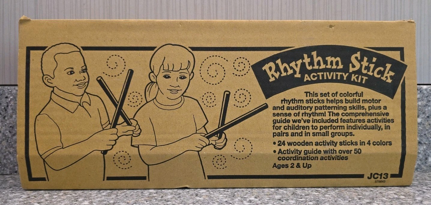 Lakeshore Rhythm Sticks Activity Kit 24 Wooden In 4 Colors JC13 Complete
