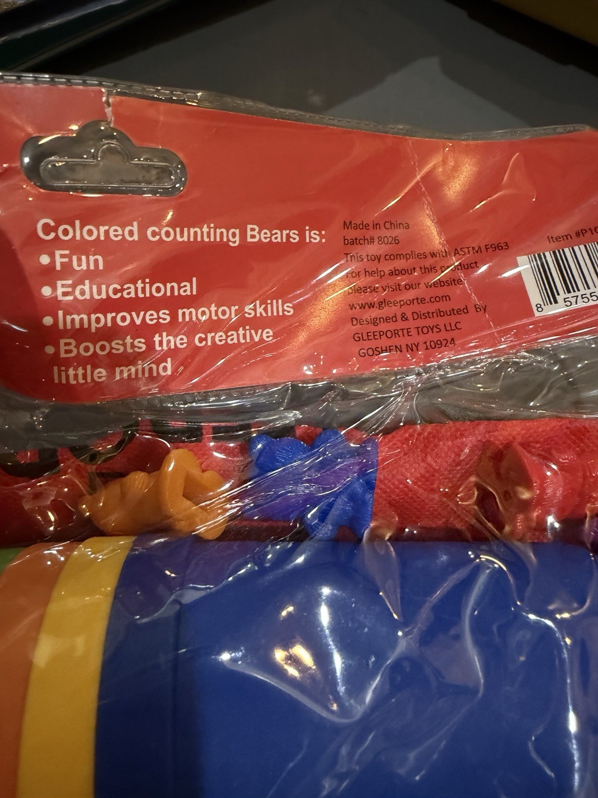 Rainbow Counting Bears w/ Matching Sorting Cups 67 Pcs Set + Storage Bag