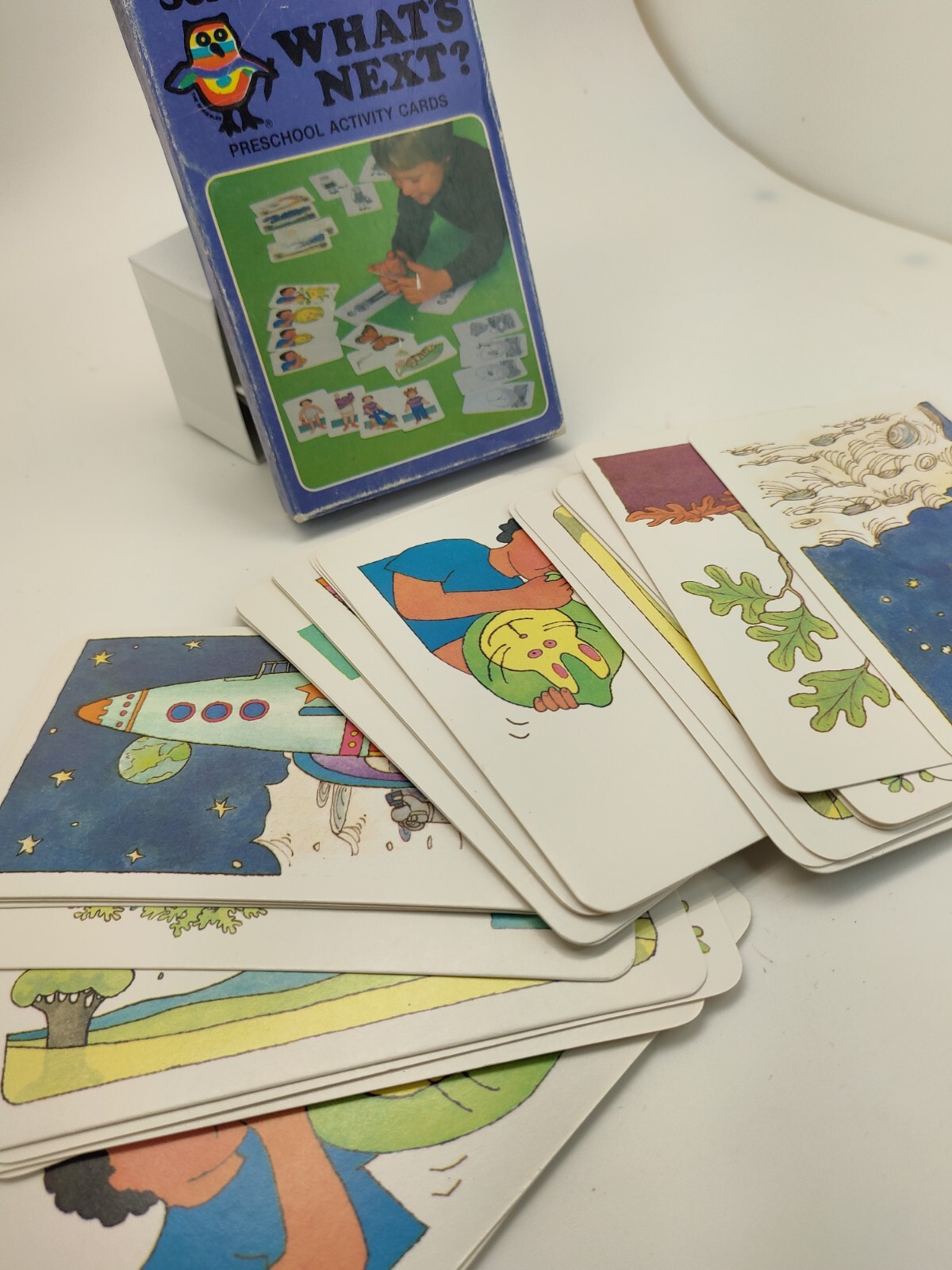 Vintage The Scribbler’s What’s Next? Preschool Activity Cards See & Know