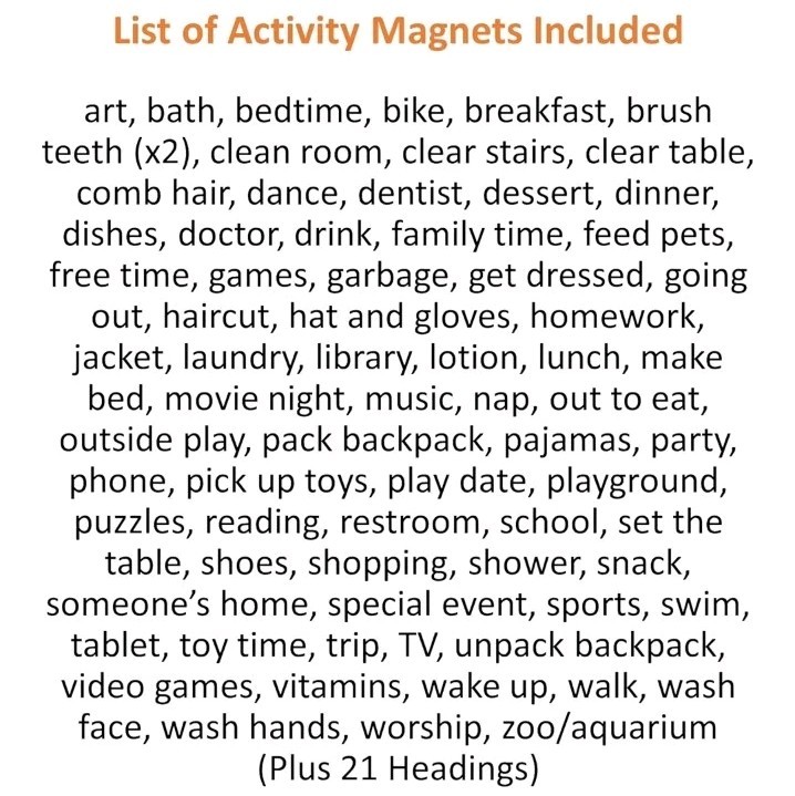 2-Sided Magnetic Visual Schedule for Kids (Home Bundle) | Daily Routines,…