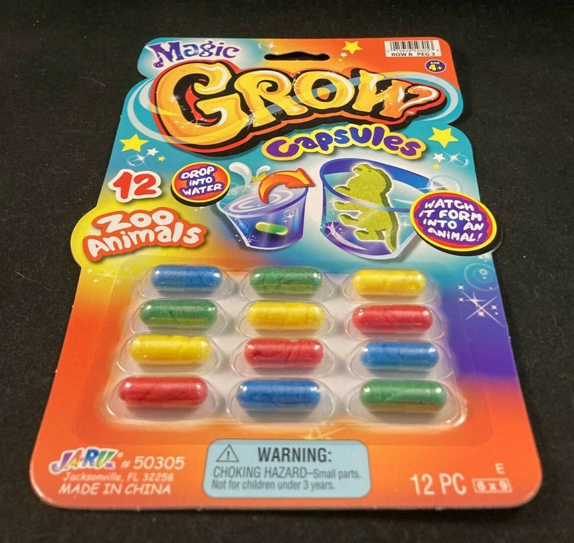 Magic Grow Capsules – 12 Zoo Animals – Soft Expanding Foam