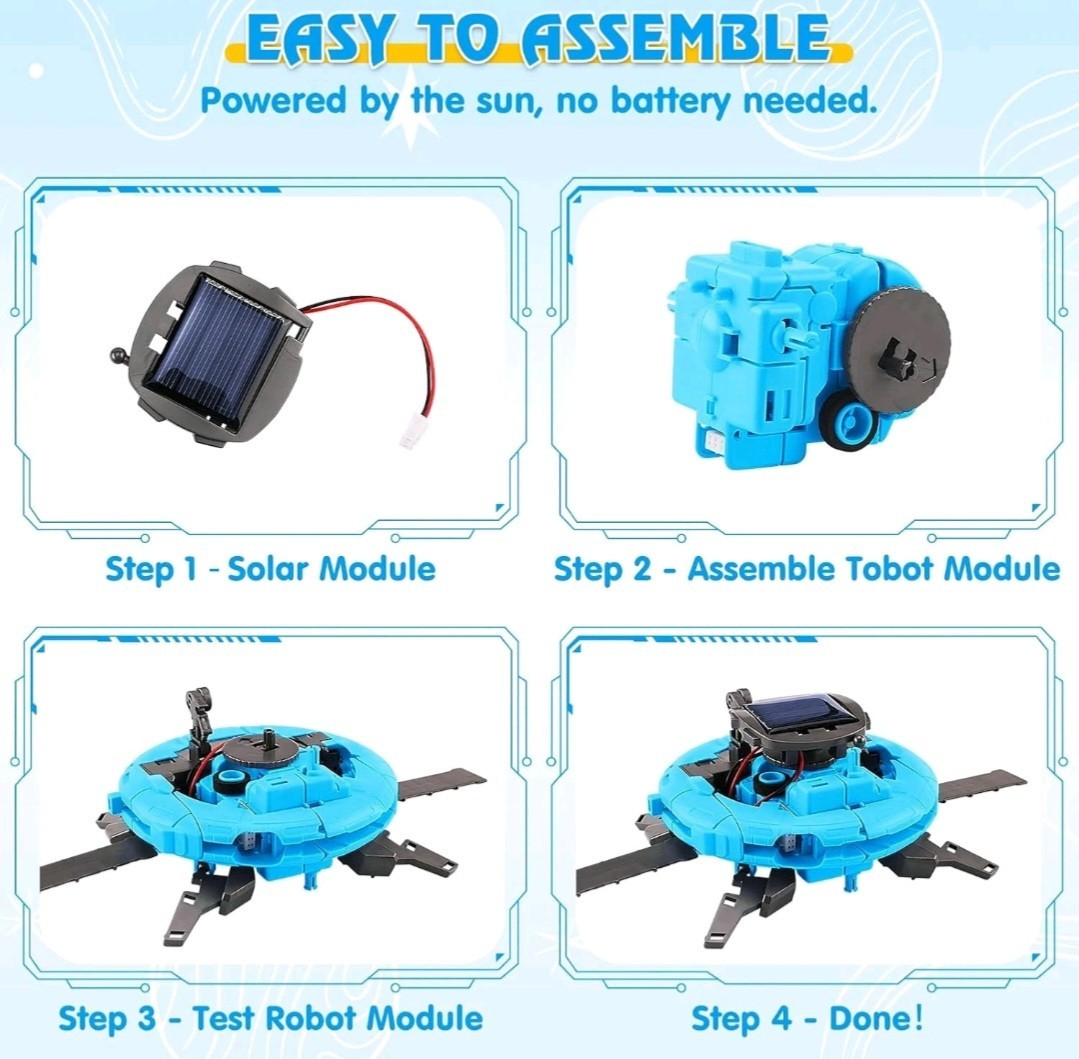 6-in-1 STEM Solar Robot Kit for Kids Educational Science New Sealed- Box Damage