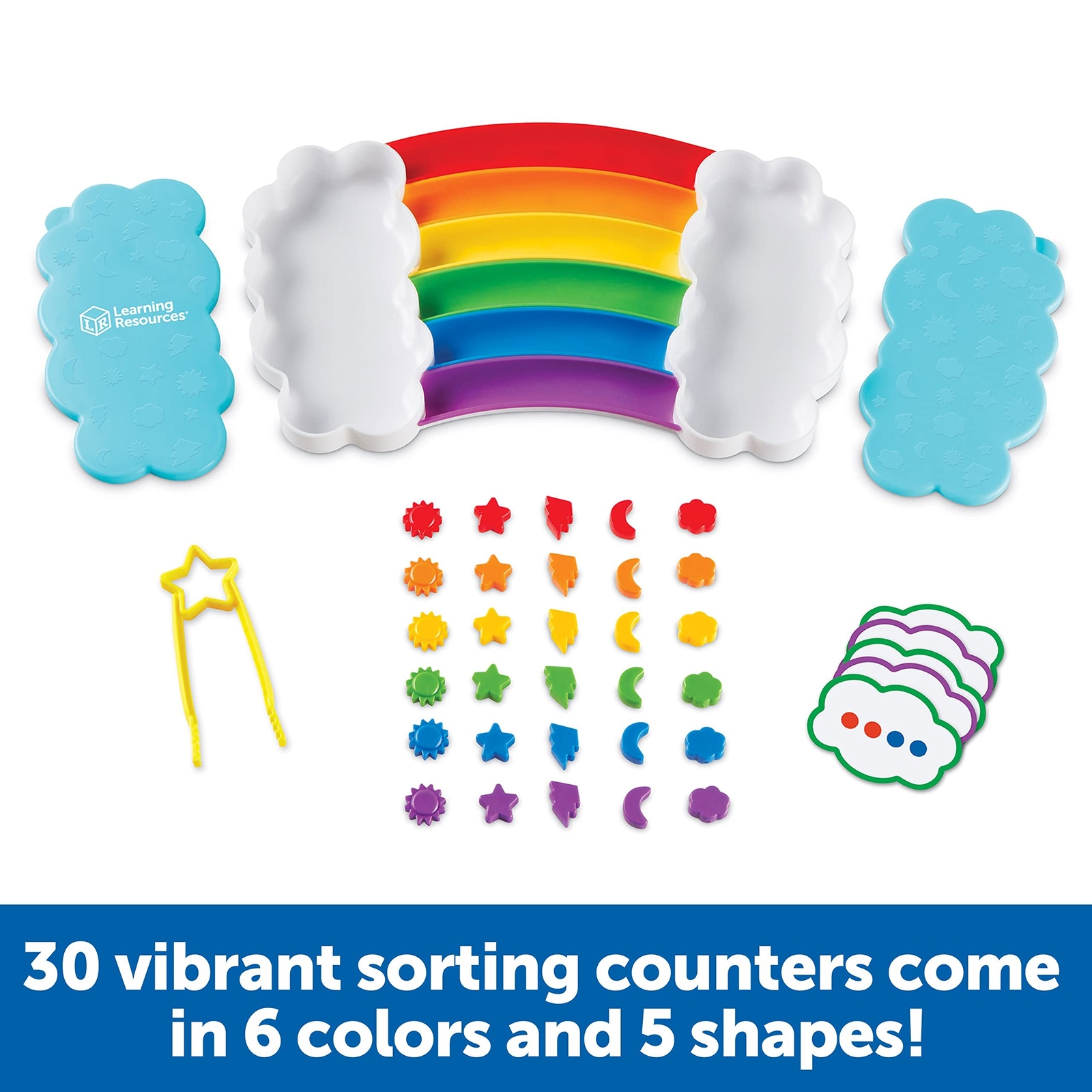 Learning Resources Rainbow Sorting Set,37 Pieces, Ages 3+, Fine Motor Skills,…