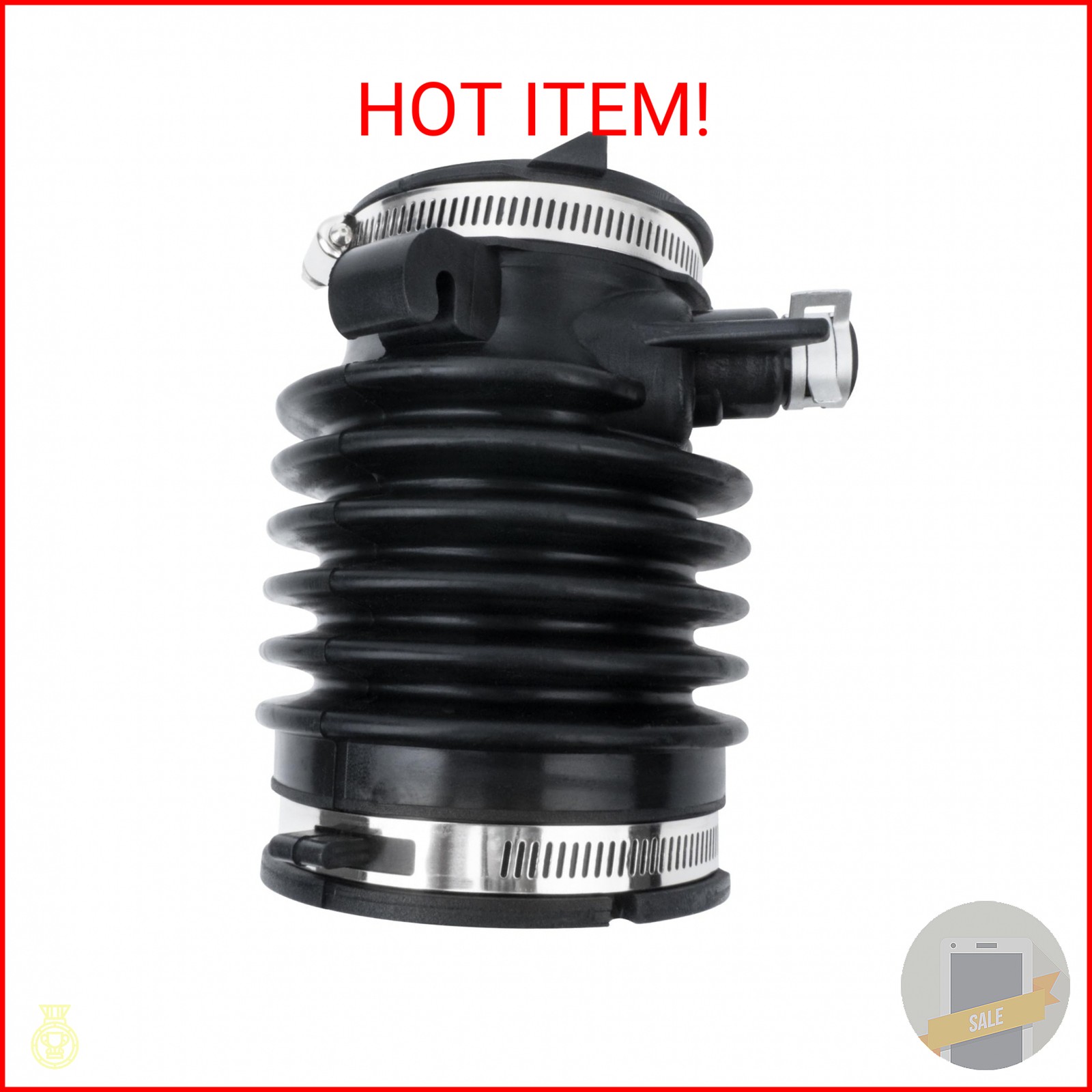 17228-R70-A01 Air Cleaner Intake Hose Tube With Clamps for 2008-2012 Honda Accor