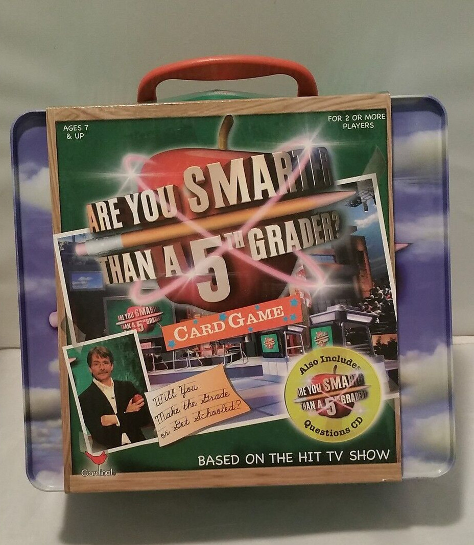 Are You Smarter Than A 5TH Grader? Educational Learning Card Game Lunch Box New