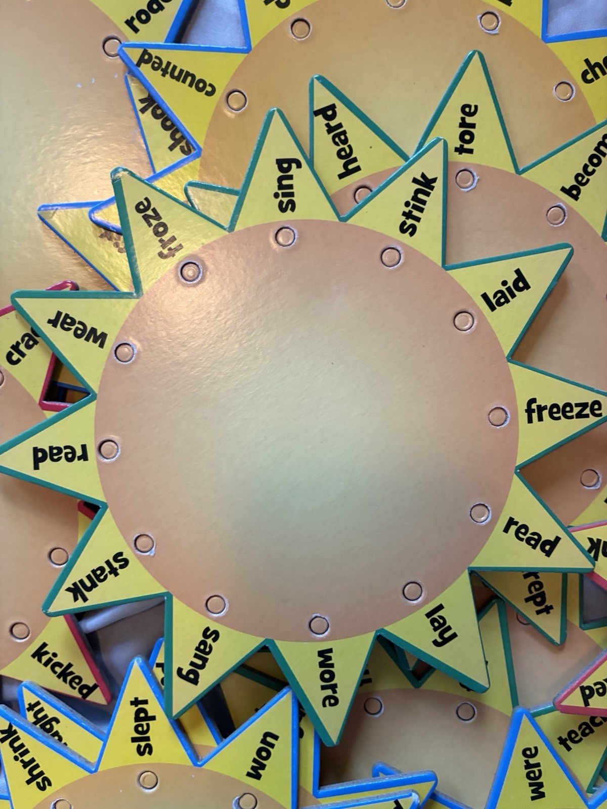 Elementary ELA Verb Tense Matching Hands-On 24 Game Activity Lacing Cards Laces