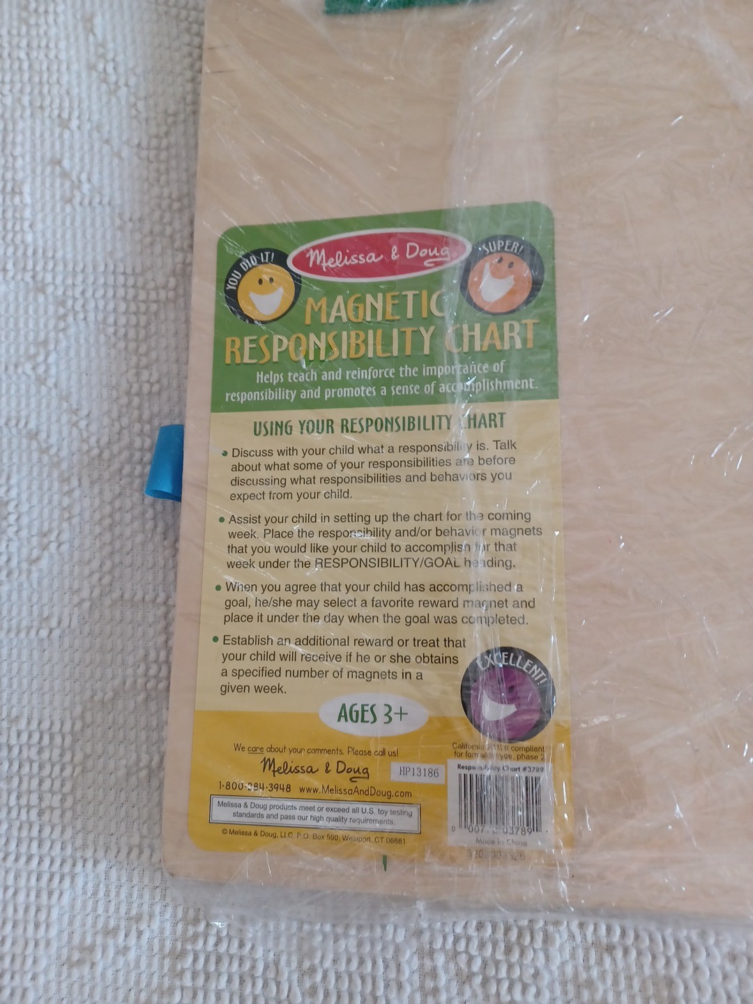 Melissa & Doug Magnetic Responsibility Chore Chart Educational Wooden