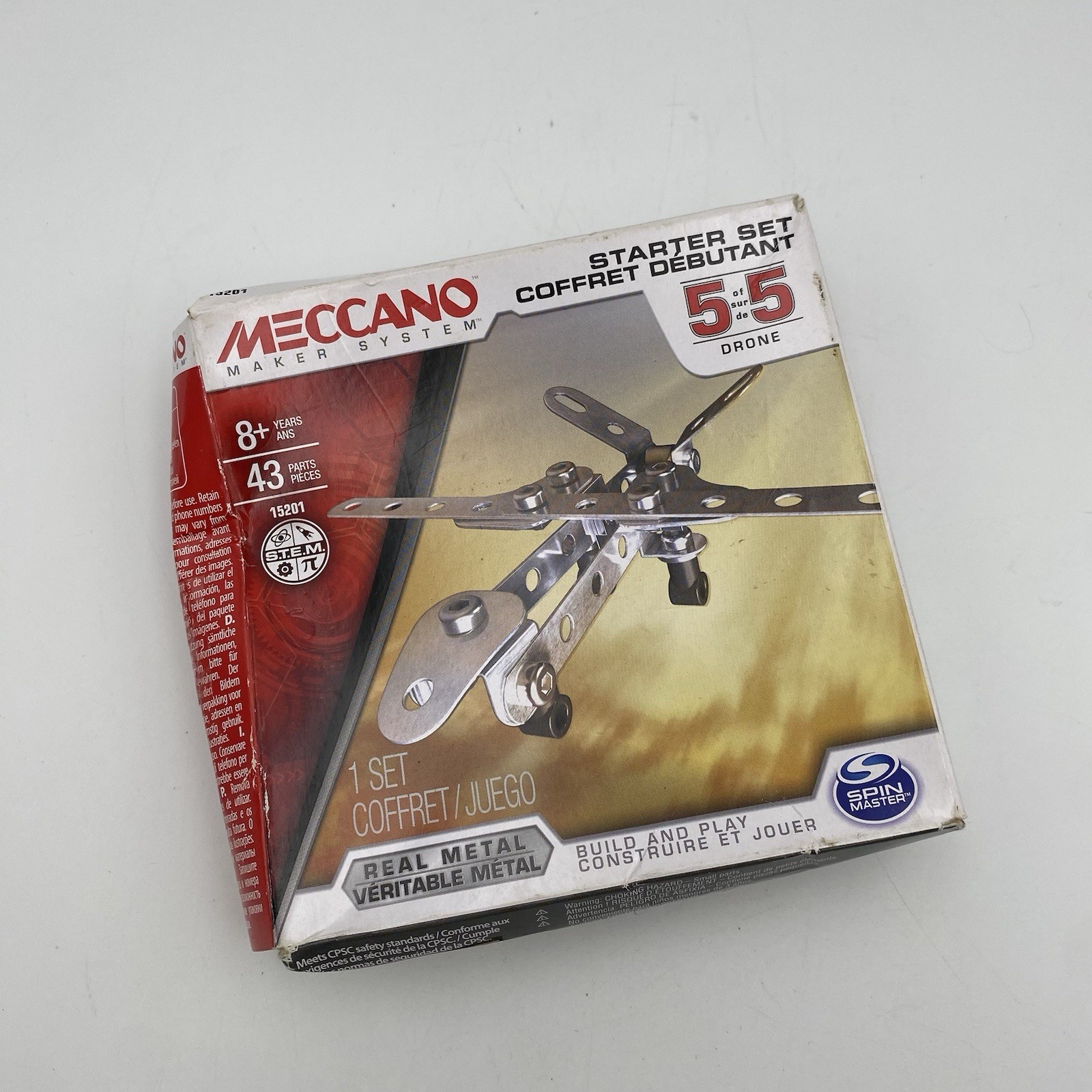 Meccano Maker System Starter Set Drone 15201 Erector Set Metal