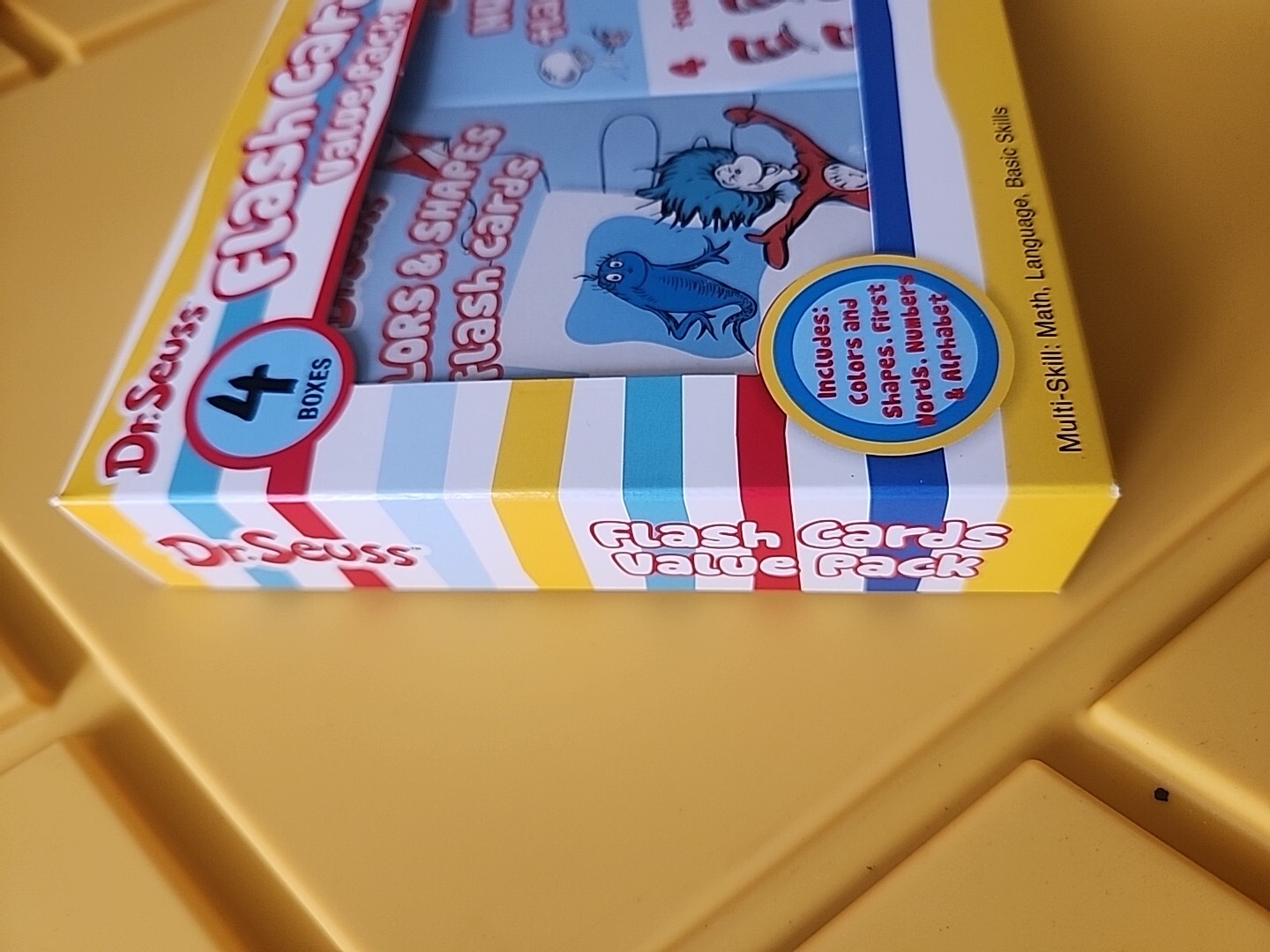 Dr. Seuss Flash Cards 4 Boxes Pre-K 1st Words Alphabet Colors Numbers Shapes New