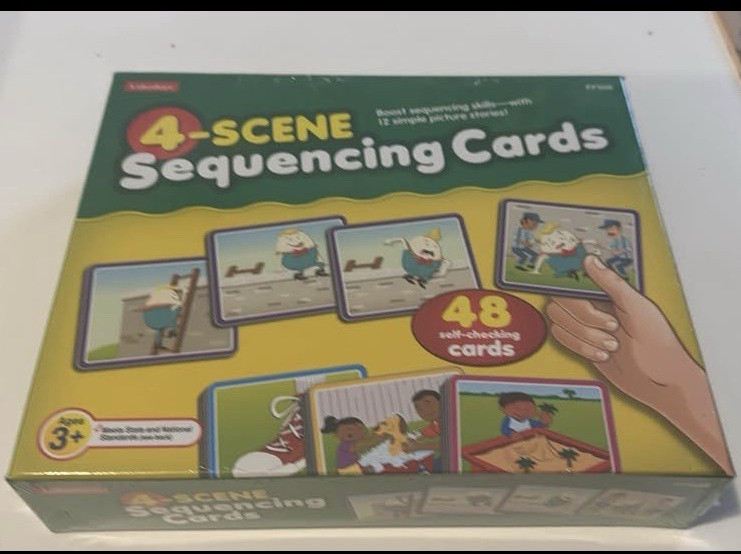 Lakeshore 4-Scene Sequencing Cards 48 Self-Checking Multicolor Age 3+