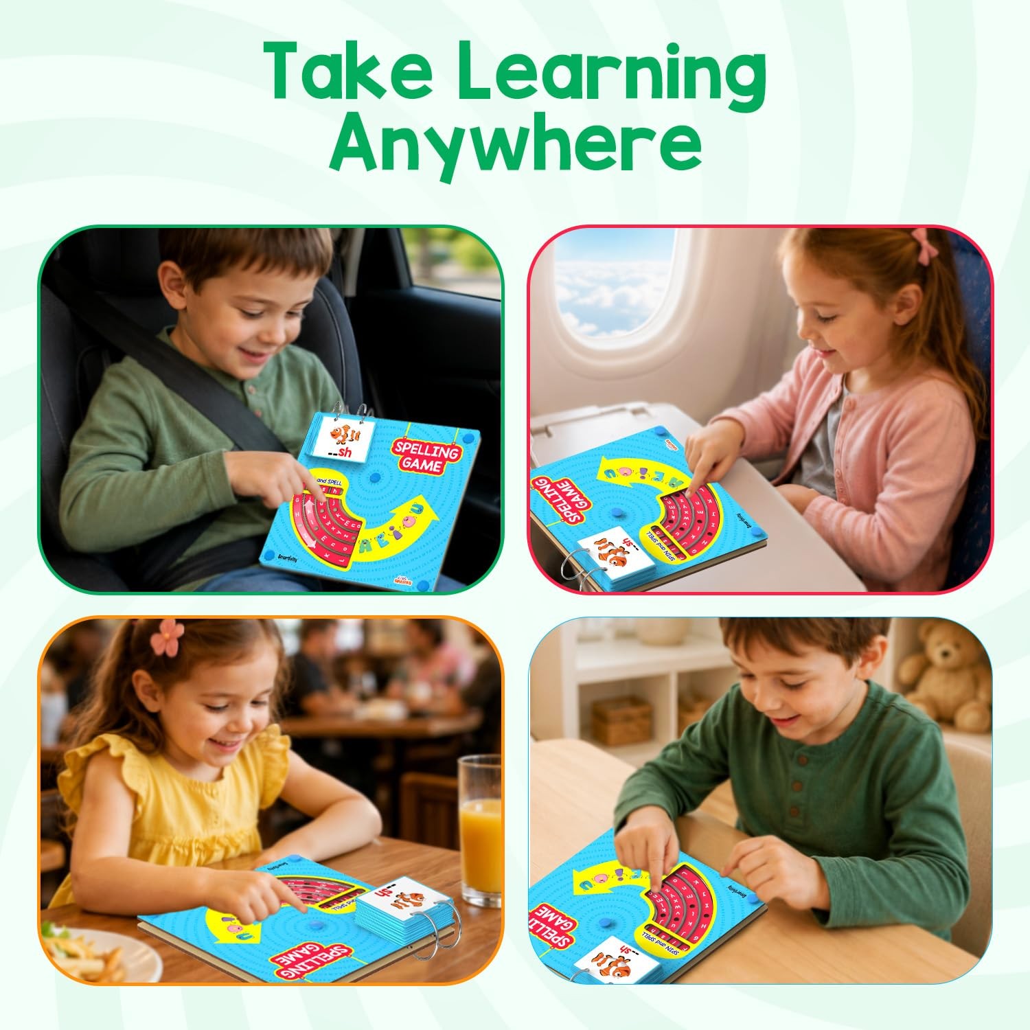 Spelling Game for Kids Ages 4, 5, 6, 7, 8 Years Old | Wooden Phonics & CVC Wo…