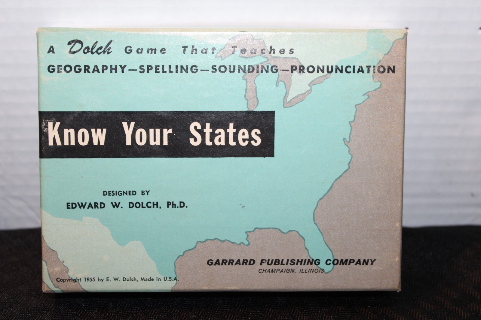 Vintage Dolch® Flash Cards: KNOW YOUR STATES: Game Teaches Geography Spelling…