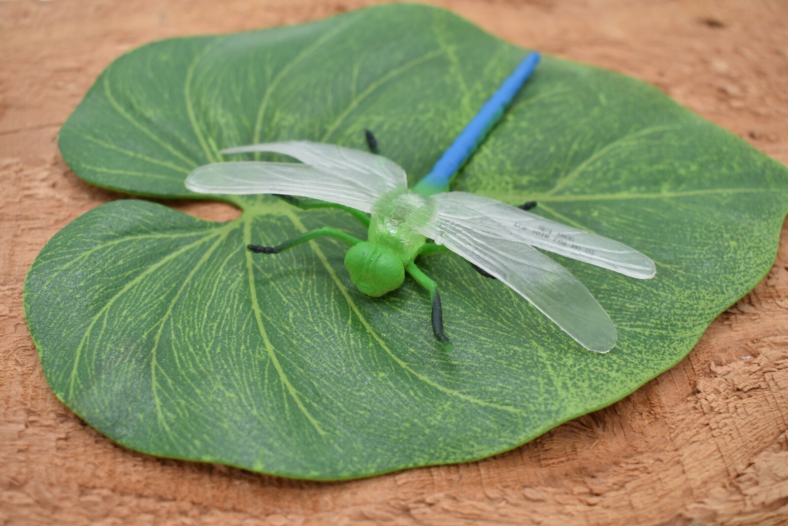 Dragonfly, Green & Blue, Very Nice Rubber Reproduction 3″ F1052 B190