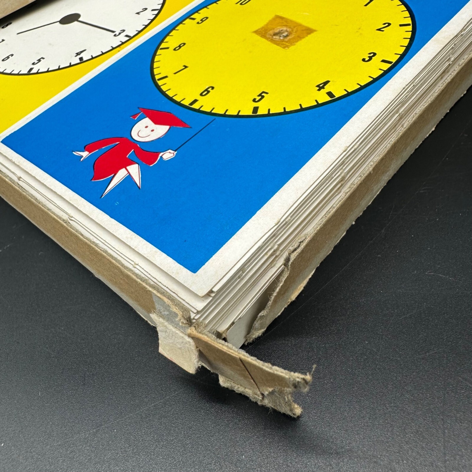 Vintage Telling Time Flash Cards Educational 1963 Home School Teaching USA