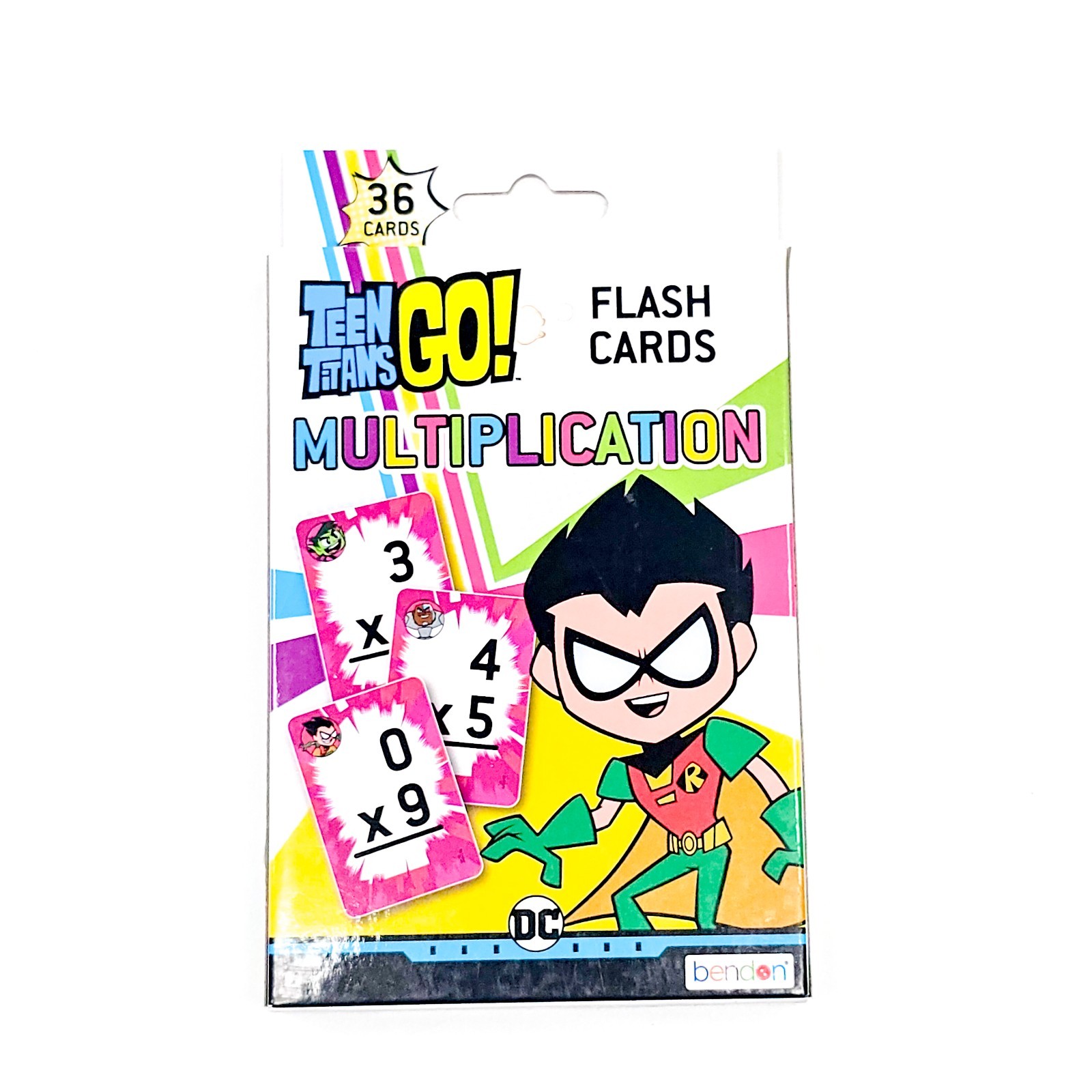 Teen Titans Go Multiplication Flash Cards 36 Count Childrens NEW DC Bendon