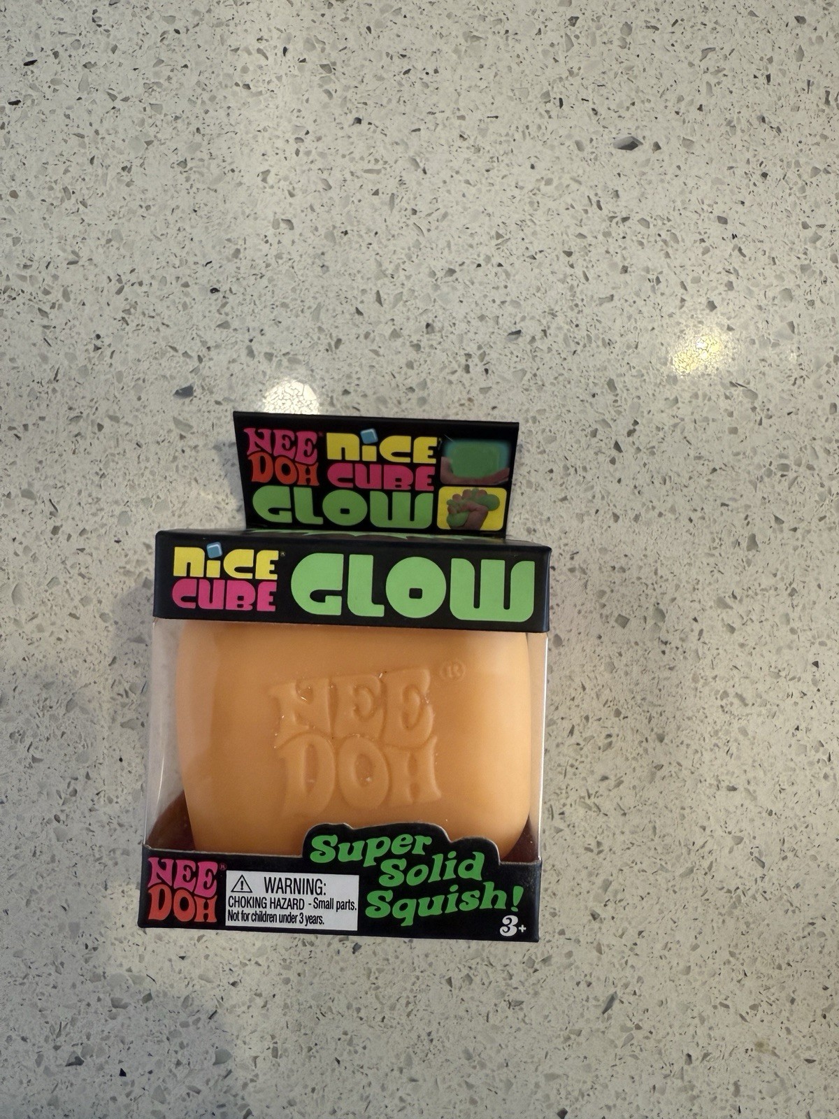 RARE! Orange NeeDoh Nice Cube Glow – Super Solid Squish Sensory Toy