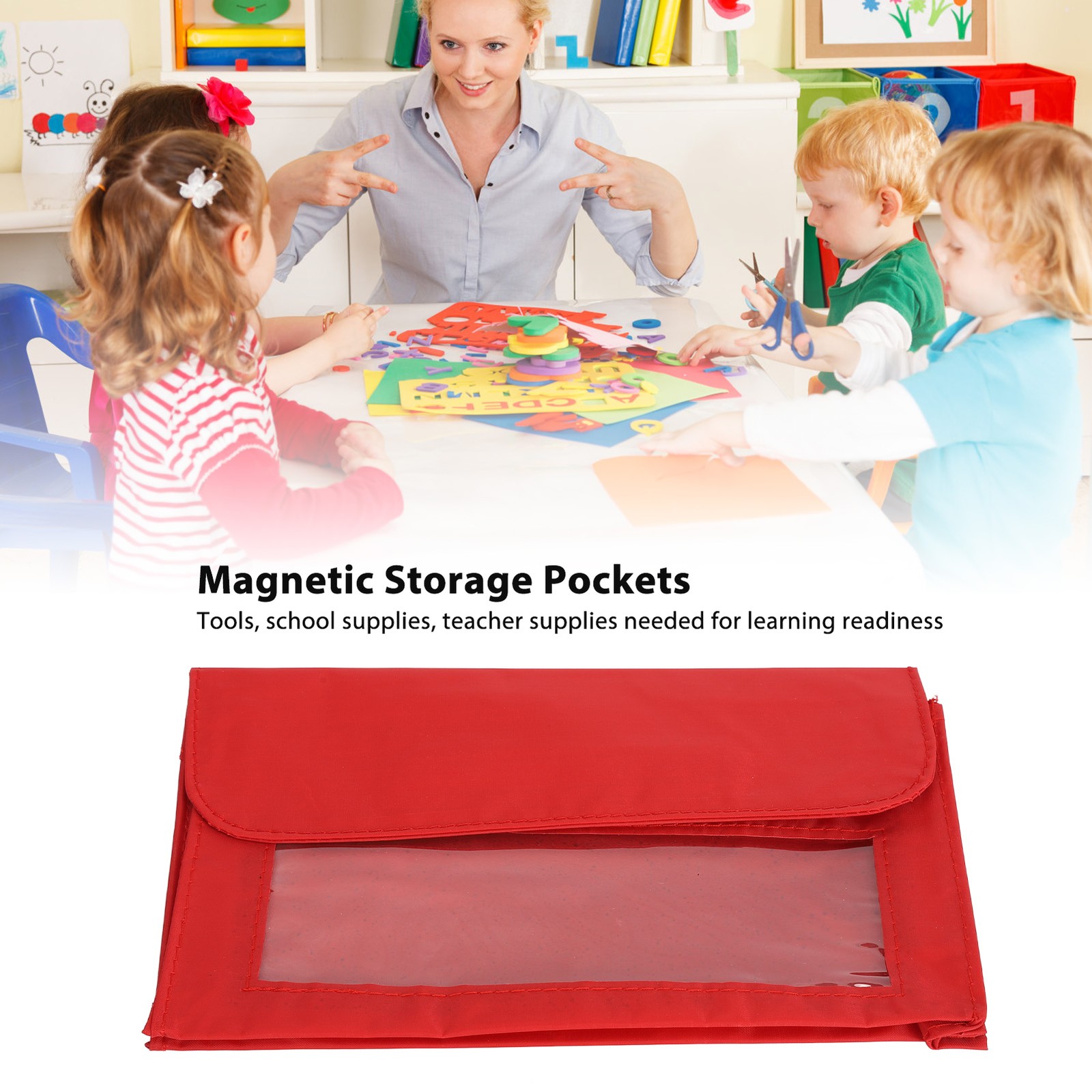 Magnetic Learning Resource Pockets Portable Storage Magnetic Whiteboard Accessor