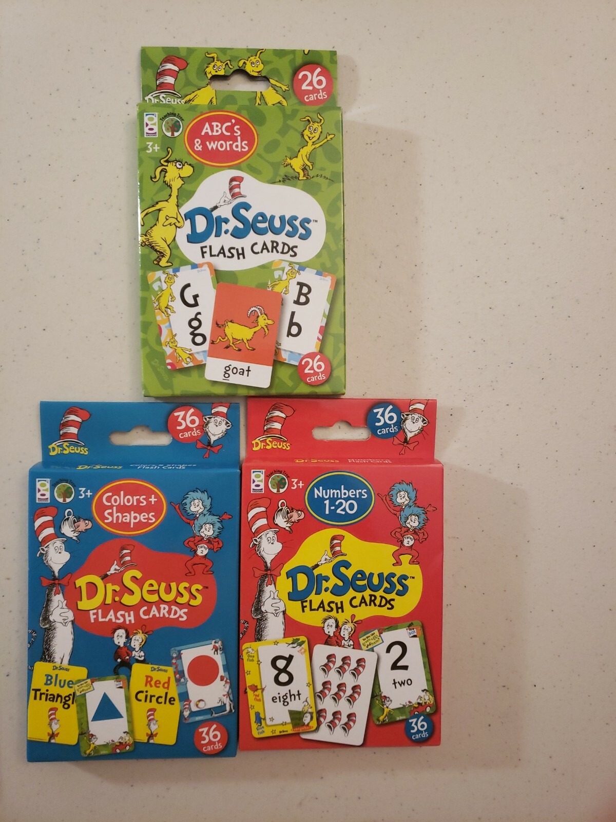 NIB Dr. Seuss Flash Card Lot NUMBERS ABC’s & WORDS COLORS & SHAPES