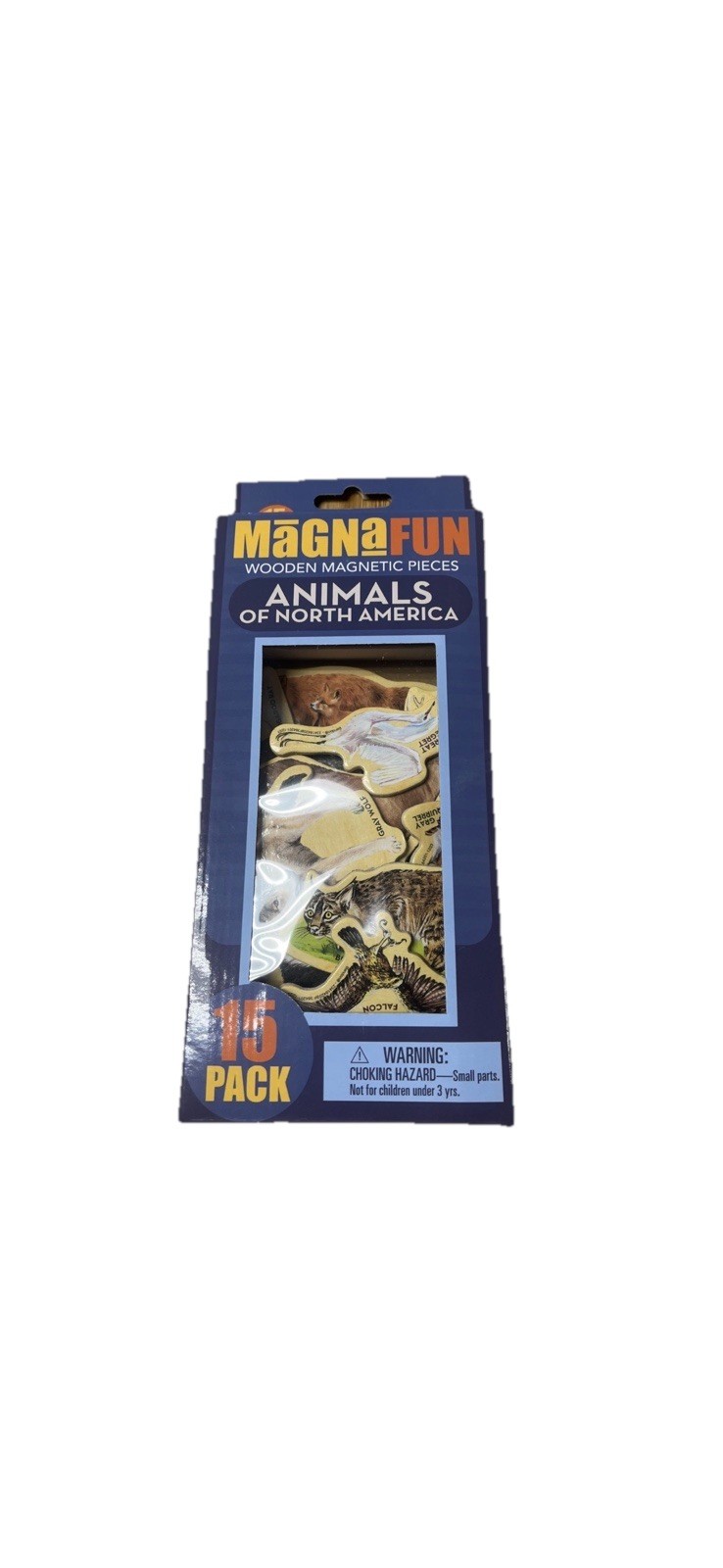BRAND NEW-Bendon Magna Fun WOODEN Magnetic ANIMALS of North America 15 pack