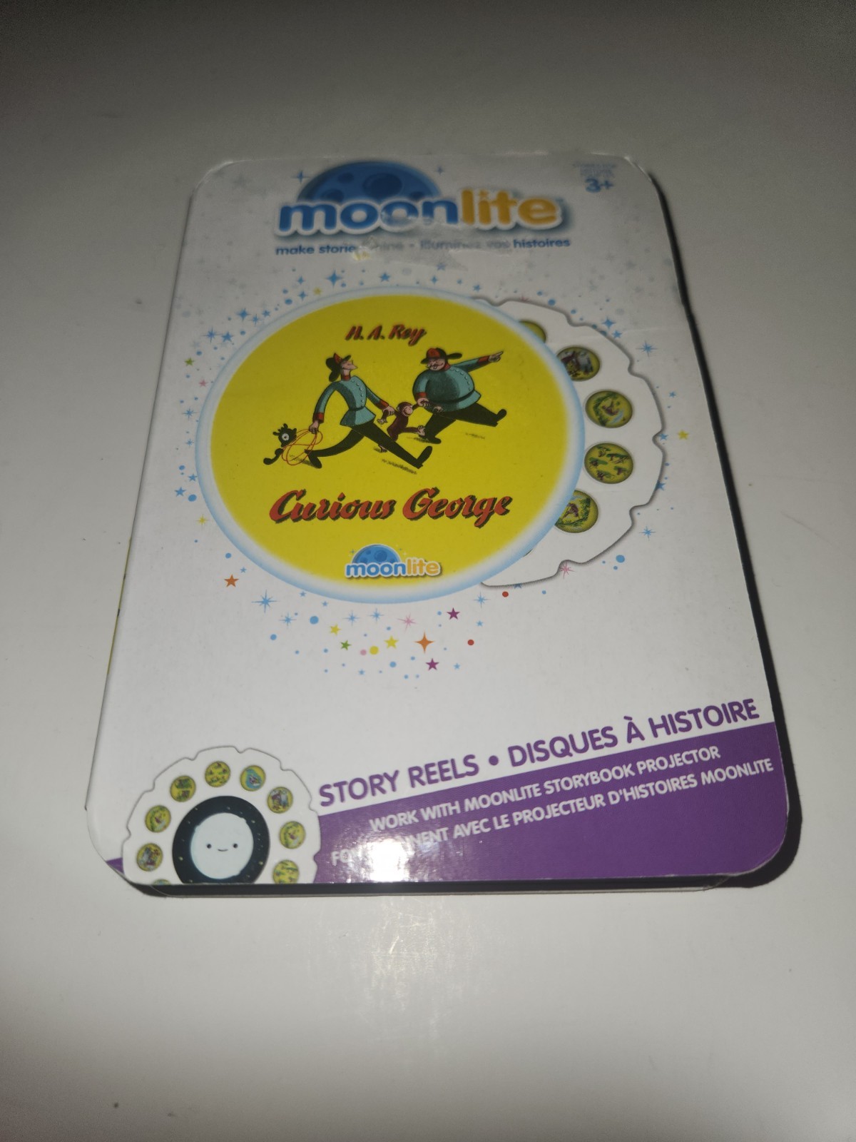 Moonlite Storybook Projector Story Reel Curious George H.A. Rey 3+