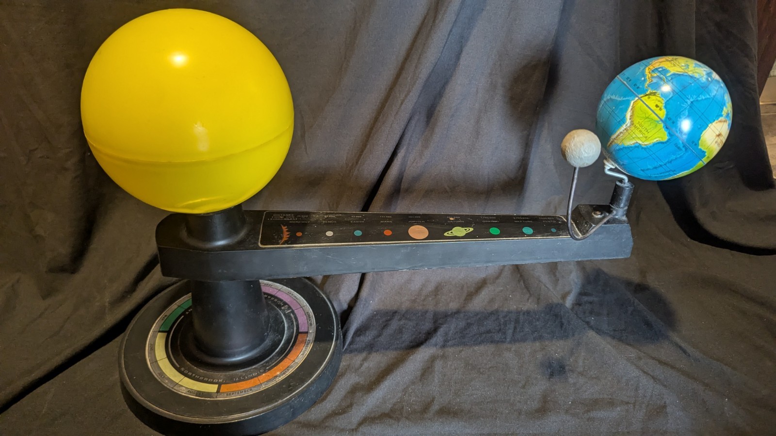 Vintage Solar System Sun Moon Earth Model Hubbard Scientific Co Orery