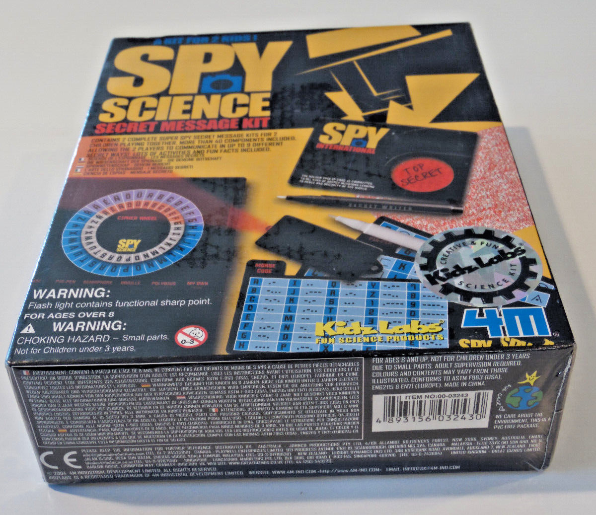 Spy Science Secret Spy Message Kit for 2 children playing together Code Decode