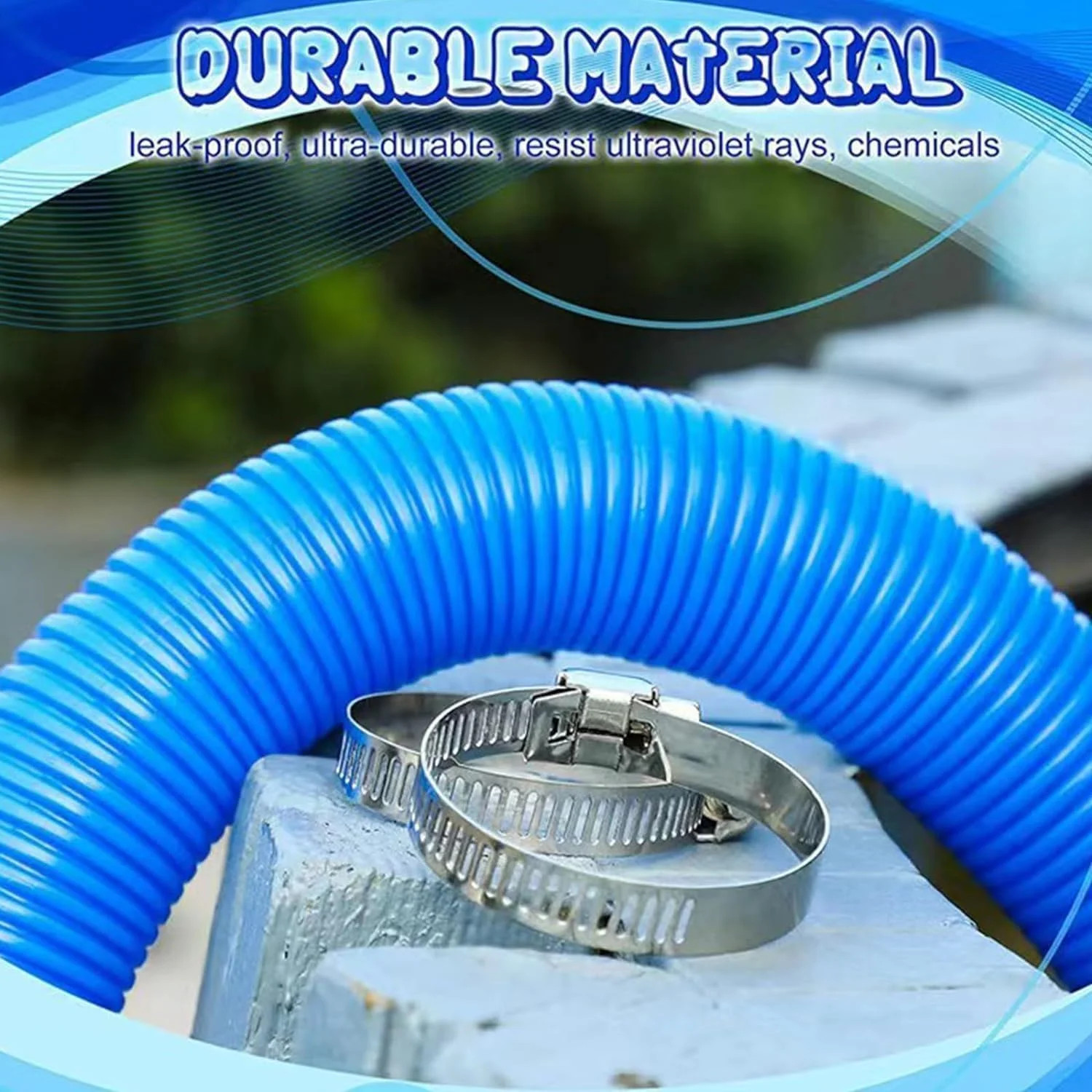 Pool Pump Hose for Above Ground Pools, Premium Pool Filter Pump Hoses, 2 Pack 1.