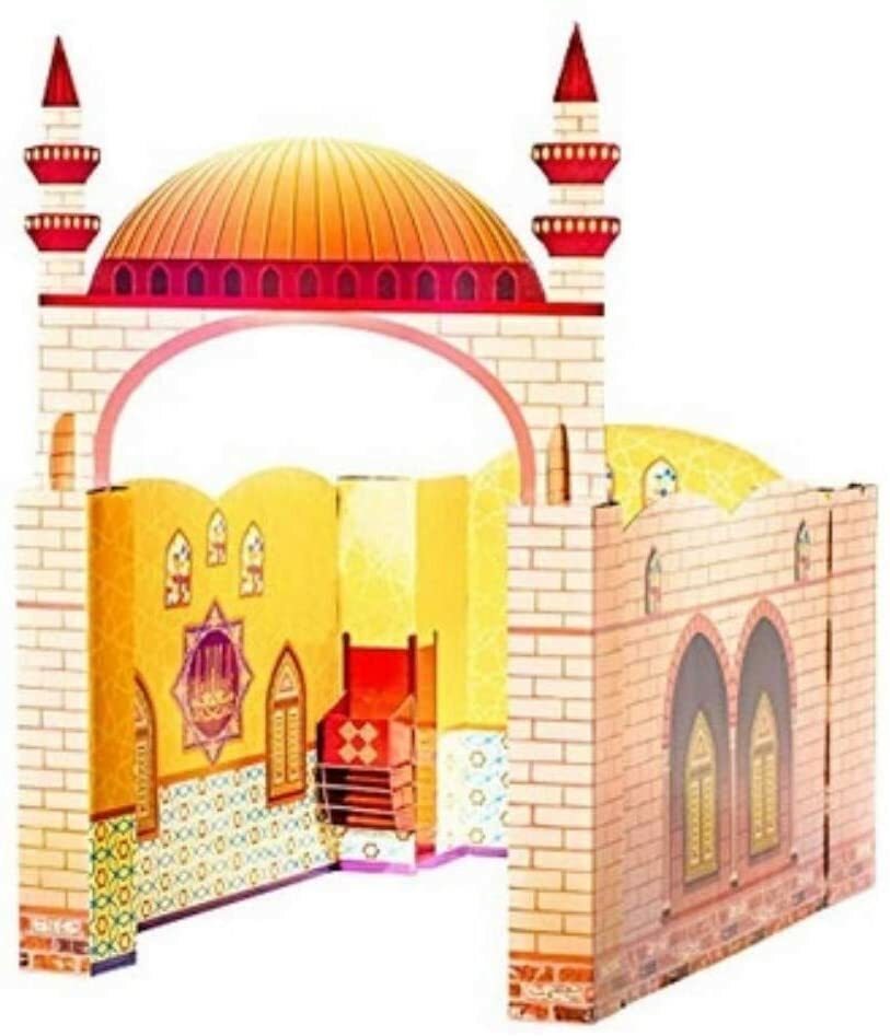 Ramadan Gift Decor Muslim Kids Toy Masjid Playhouse Islam Salah Prayer Mat Eid