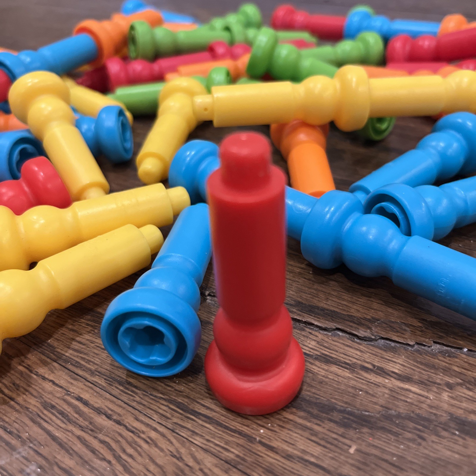 Replacement Pegs x54 Playmonster Stacking Building Set HTF Therapy Play Learning