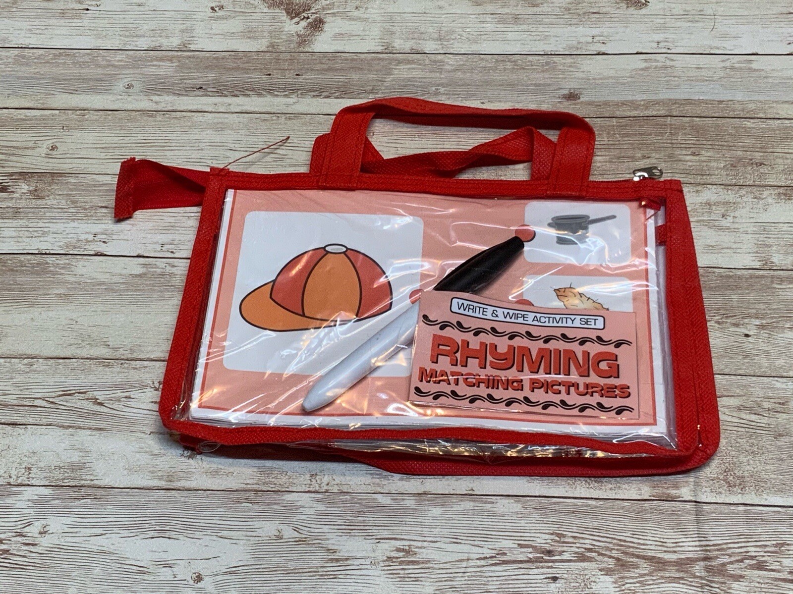 Busy bag – Write & Wipe Activity Set – Rhyming Matching Pictures