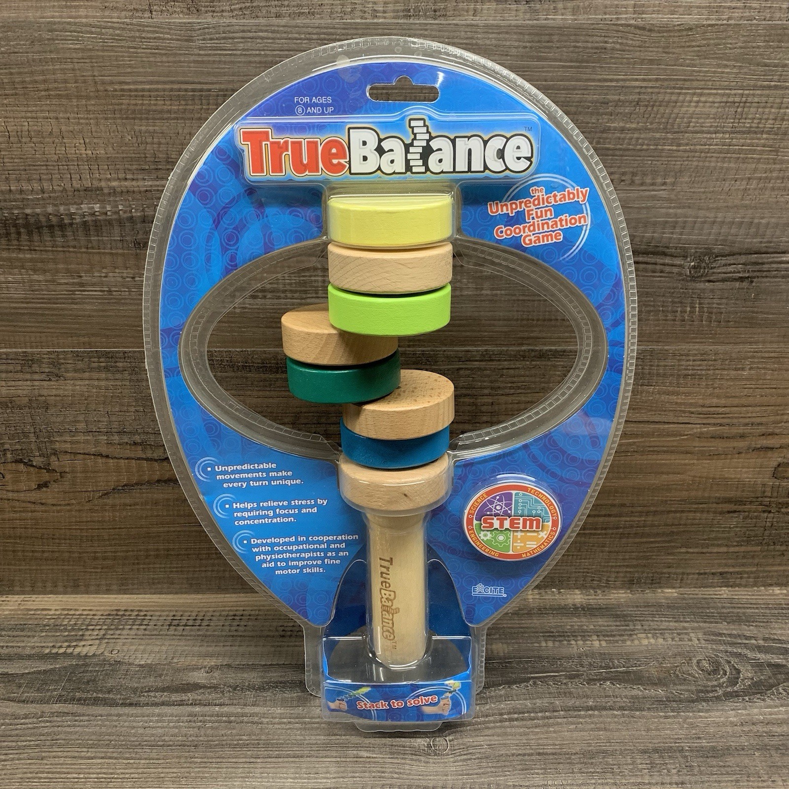TrueBalance Coordination Game Balance Wood Toy for Adults and Kids STEM – New