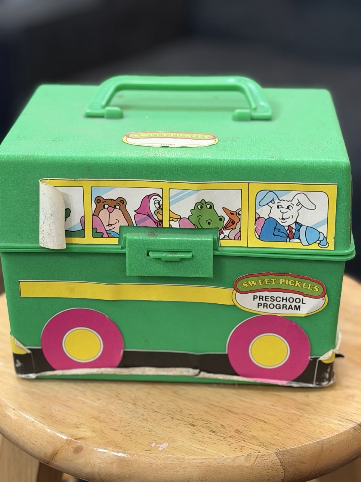 VTG Sweet Pickles Preschool Program Learning Case Activity Bus Full w/ Cards