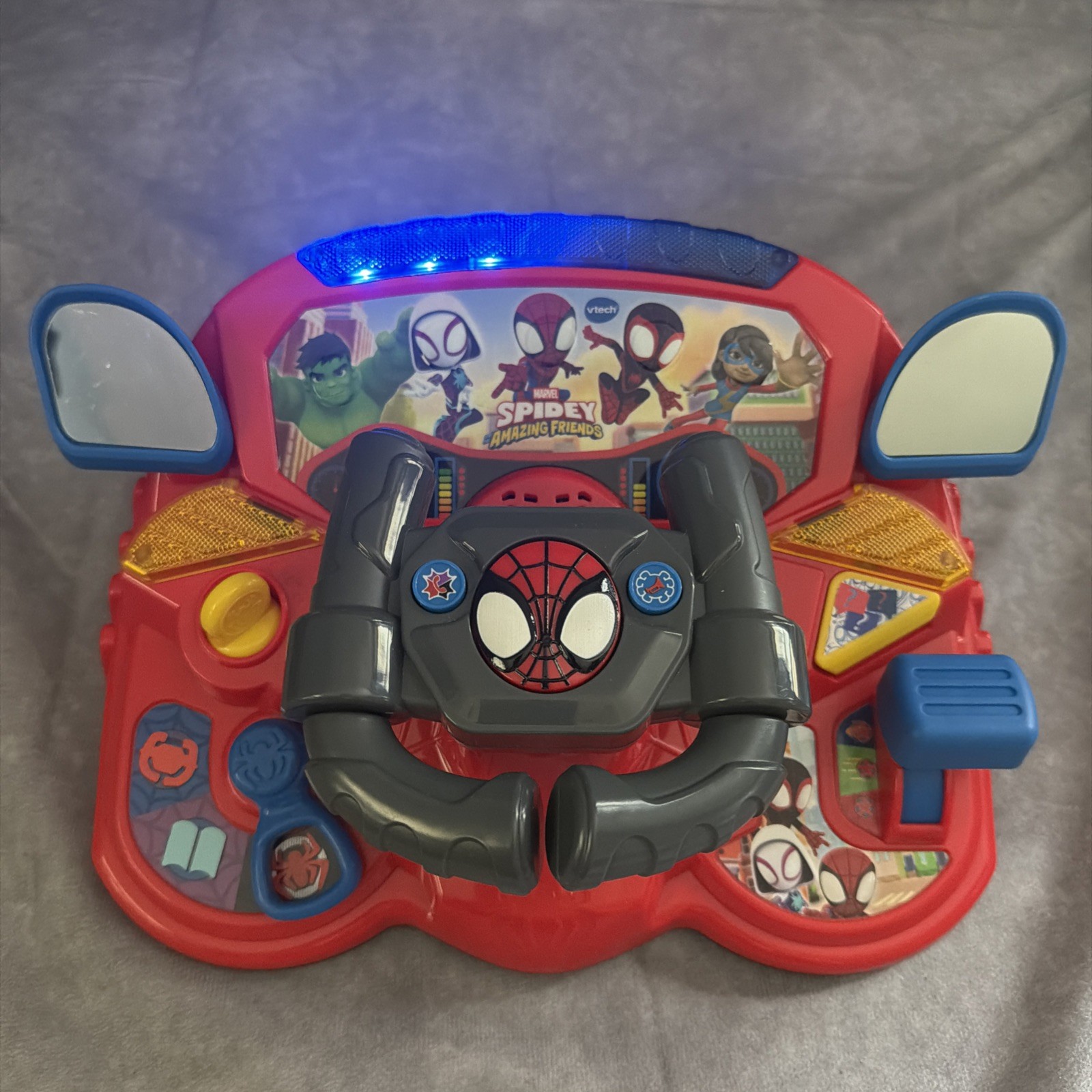 VTech Spidey & His Amazing Friends 2-in-1 Interactive Driver Educational Toy,