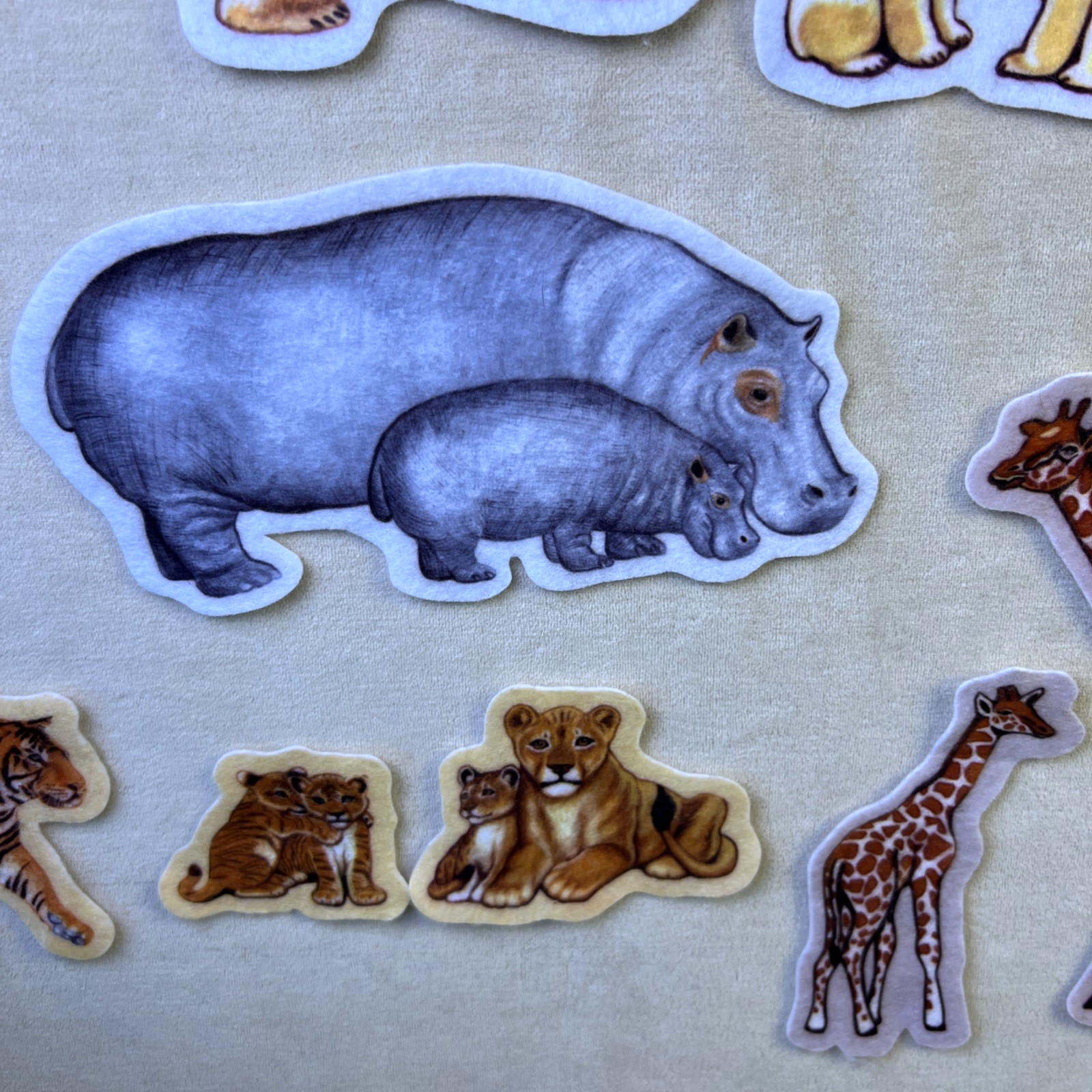 Little Folk Visuals Wild Animals Felt Precut Set of 23 Flannel Storyboard Kids