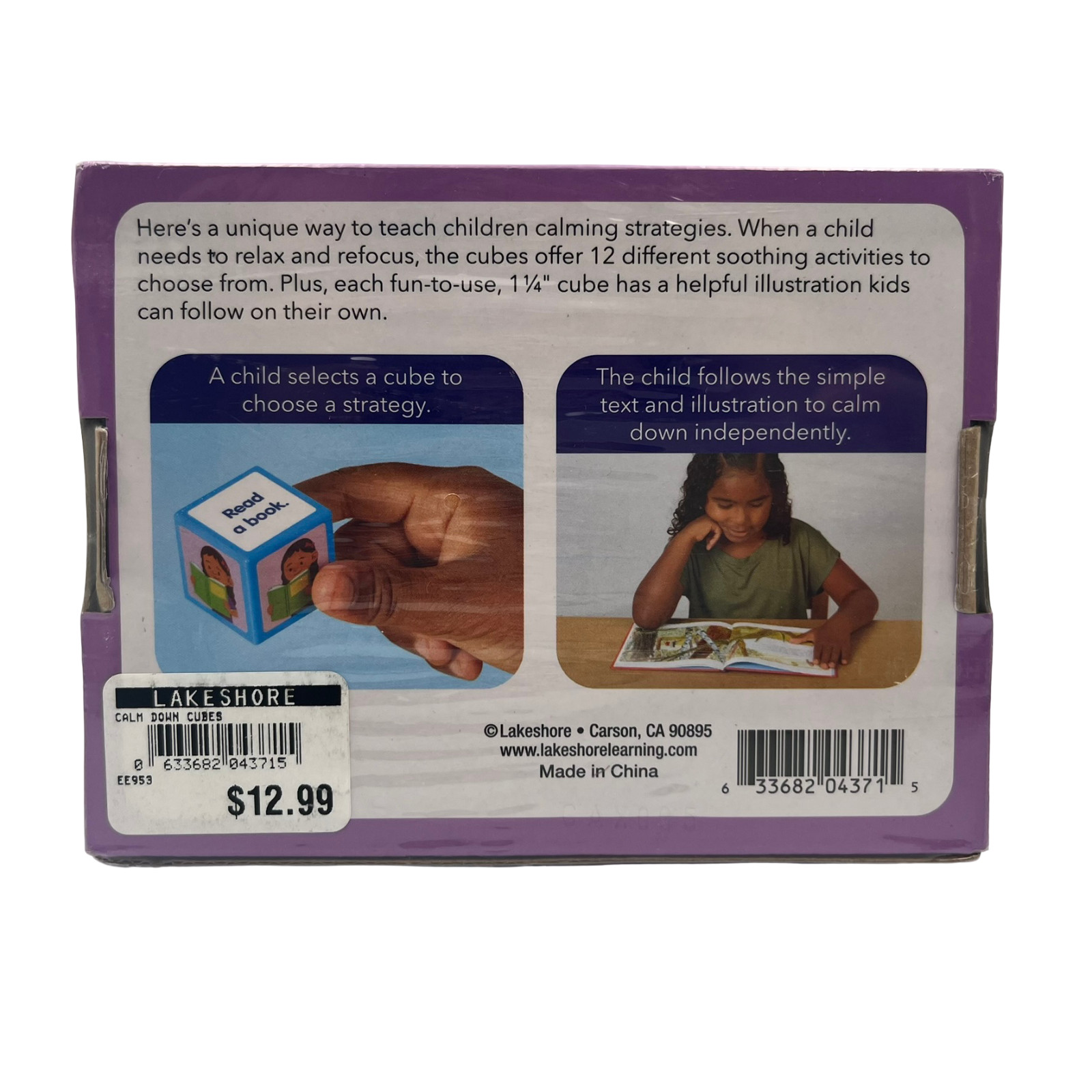 Lakeshore Calm Down Cubes 12ct Calming Strategies Activity #EE953 New Sealed