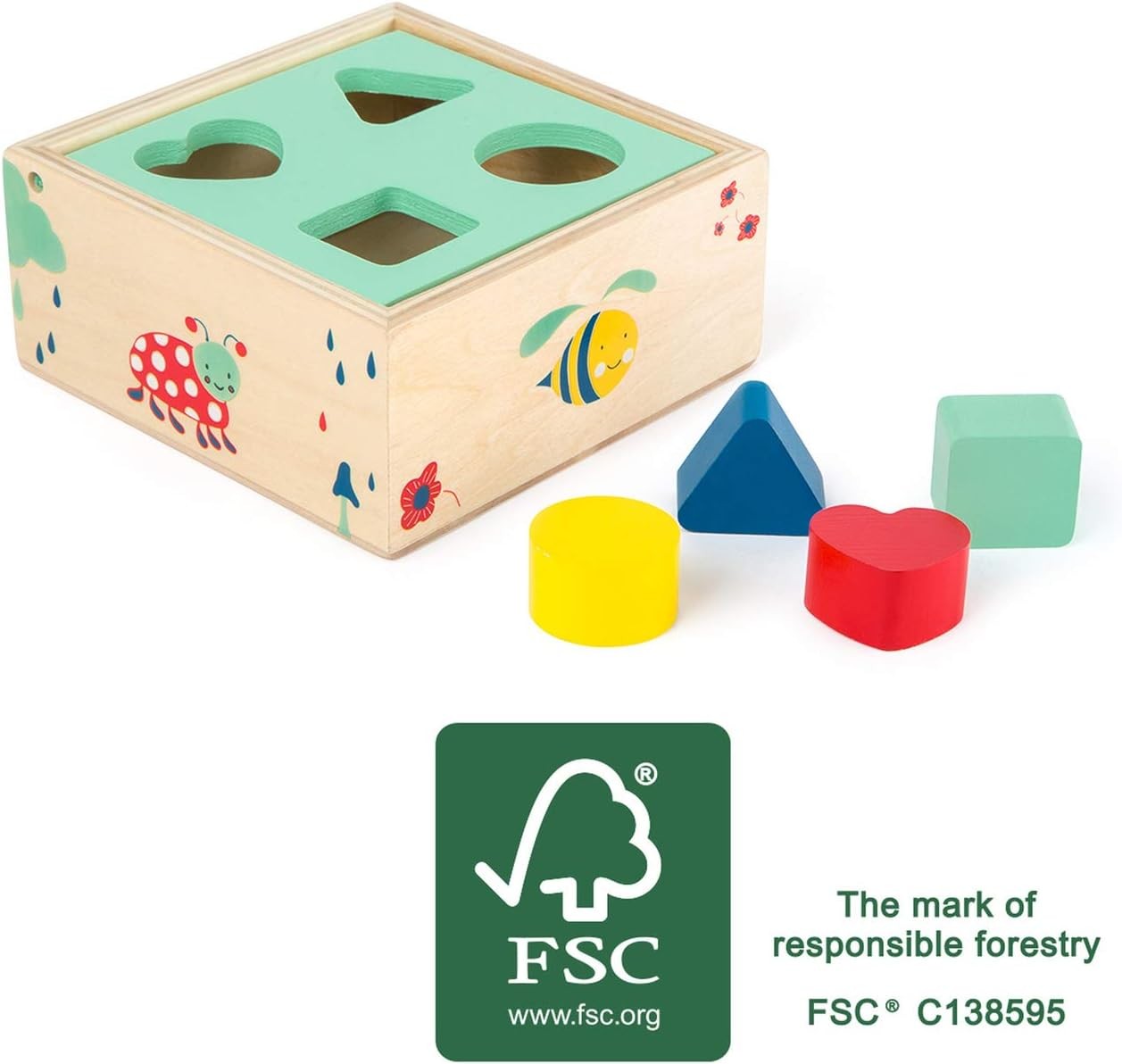 small foot 10944 “Move it!” plug-in cube made of FSC-certified wood, play of for