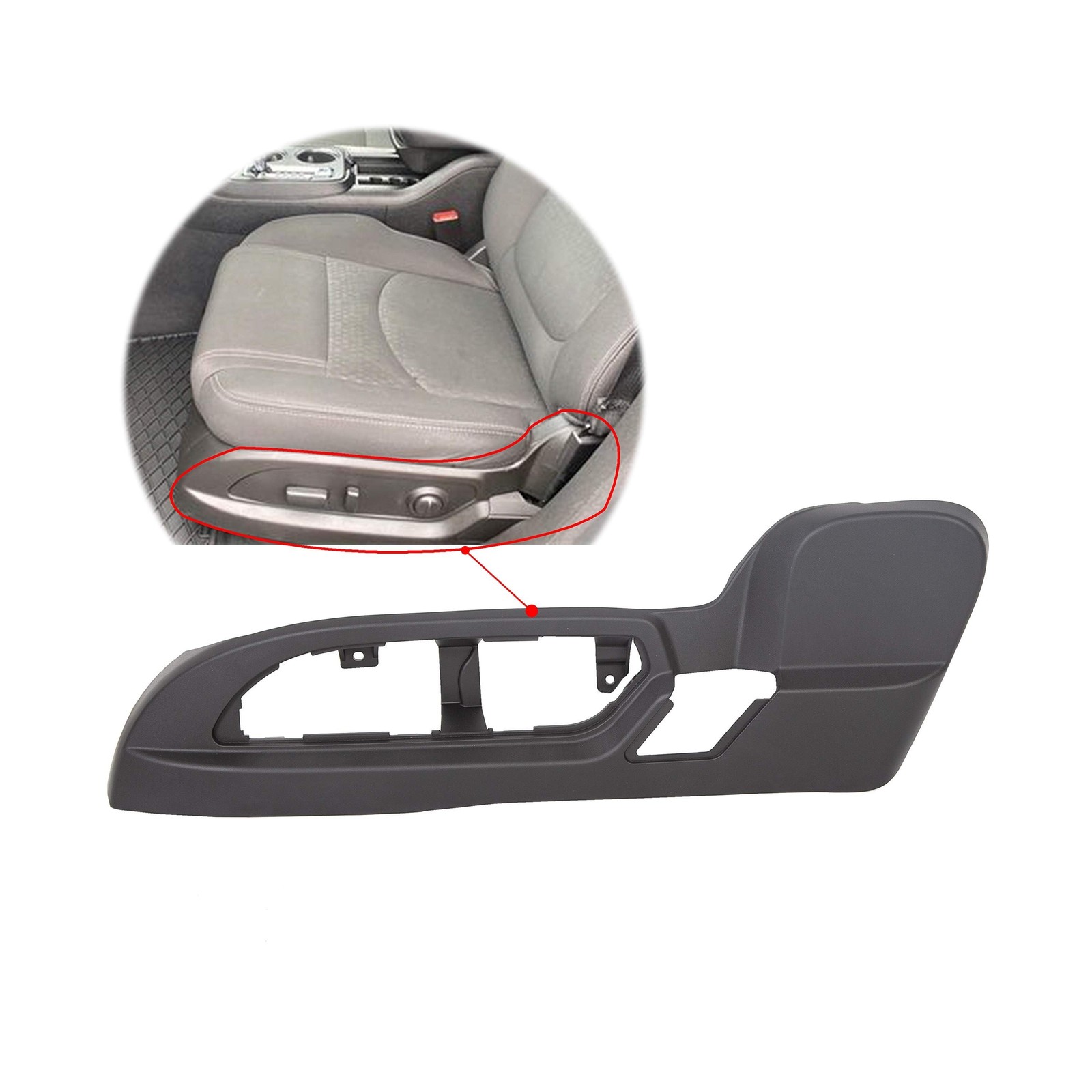 ECOTRIC Driver Seat Trim Panel Compatible with 2009-2017 Buick Enclave/Chevro…