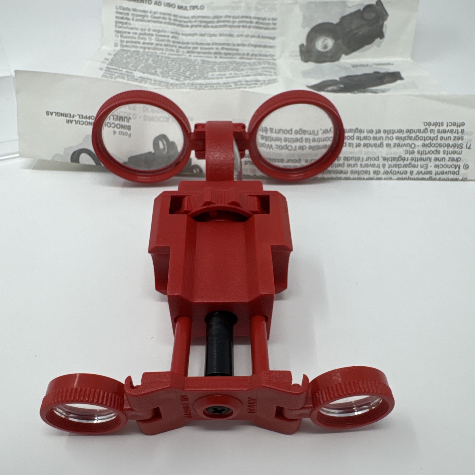 Vtg Navir Polaris Original Optic Wonder 4010 Red Binoculars, Compass, Magnifier