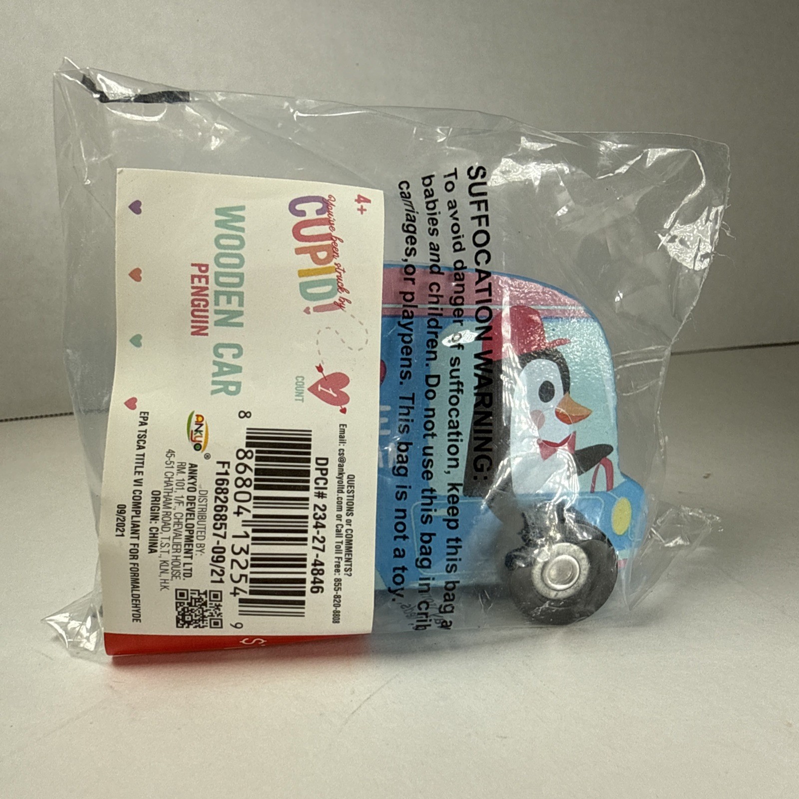 Target Bullseye’s Playground Valentine’s Day Wooden Penguin Ice Cream Truck Car