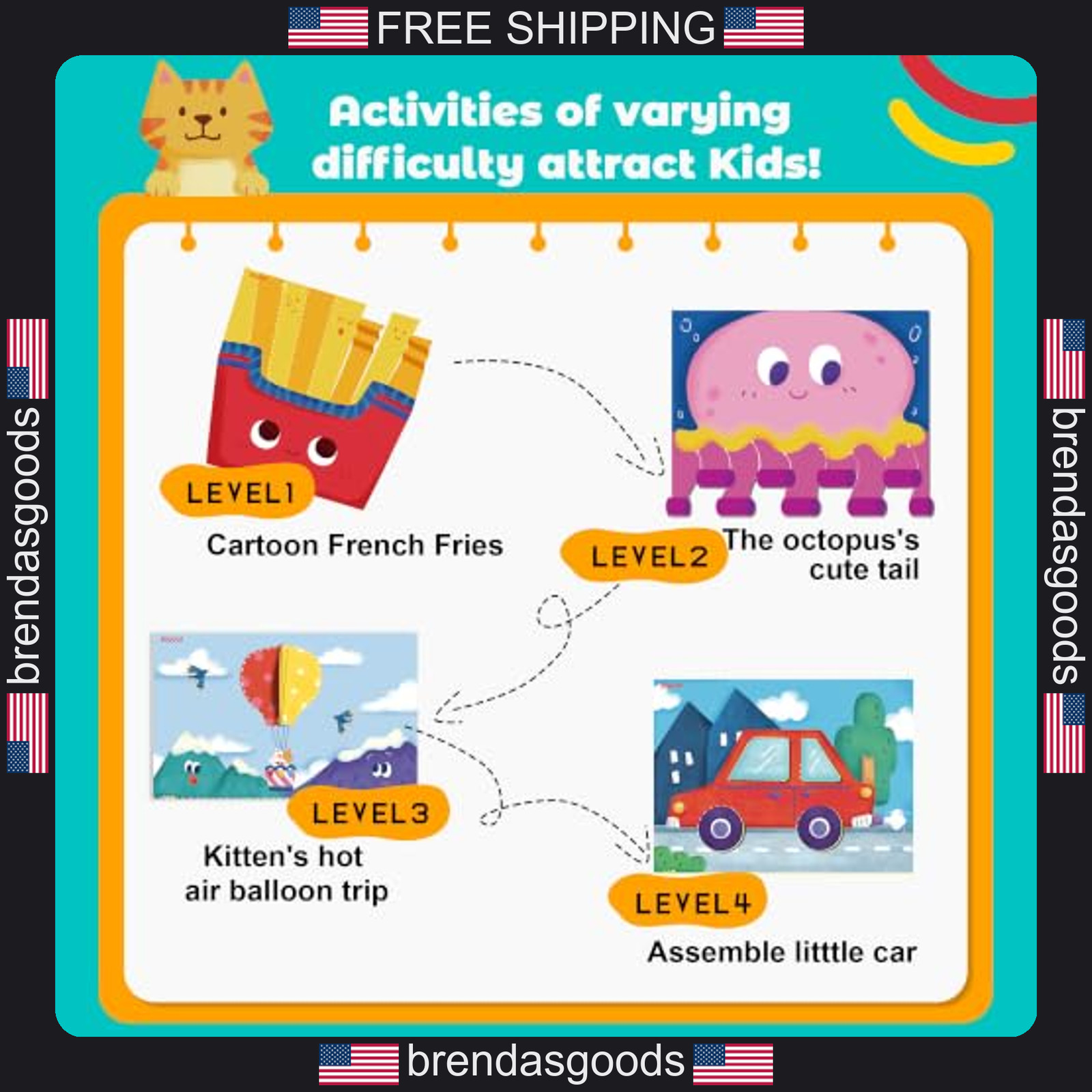 Kids Scissor Skills Activity Kit with 2 Safety Scissors and 27 Crafts