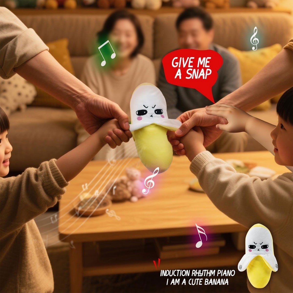 Interactive Musical Toy Fruit Sensing Beat Piano Ragdoll Musical Doll