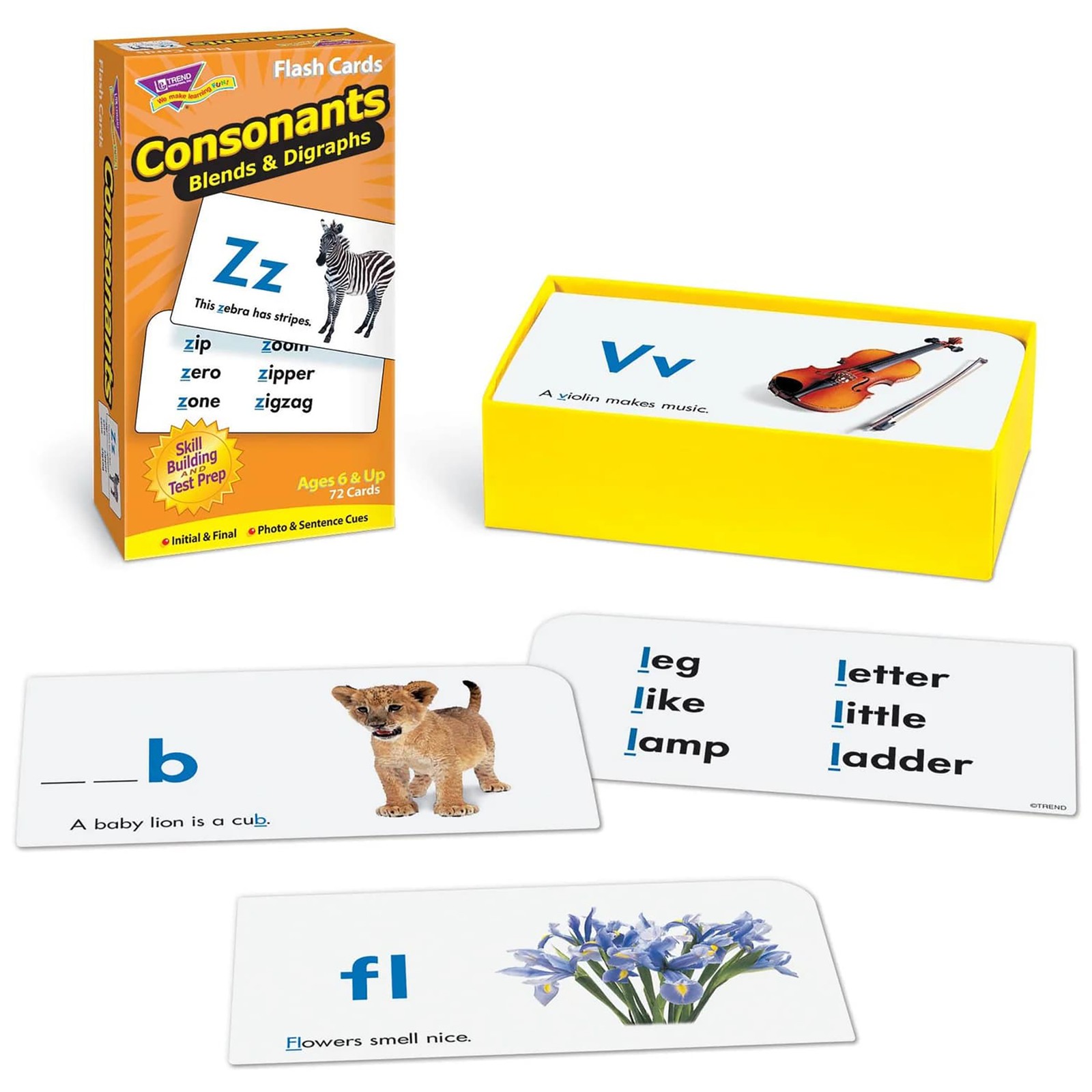 TREND ENTERPRISES, INC. Consonants Flash Cards, 3 x 6 in (T-53009)
