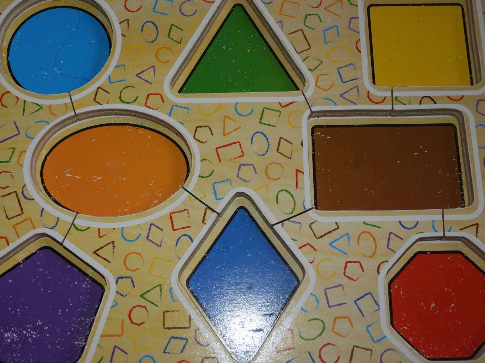 Melissa & Doug Latches Wooden Activity Board & Geometric Shapes Knob Puzzle