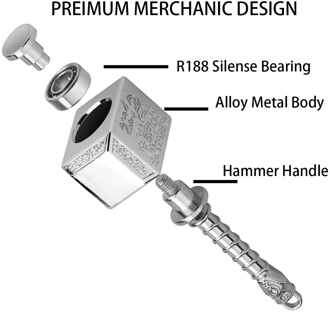 Fidget Spinner Thor Hammer Cool Metal Fidgeting Finger Spinners Toys ADHD Focus