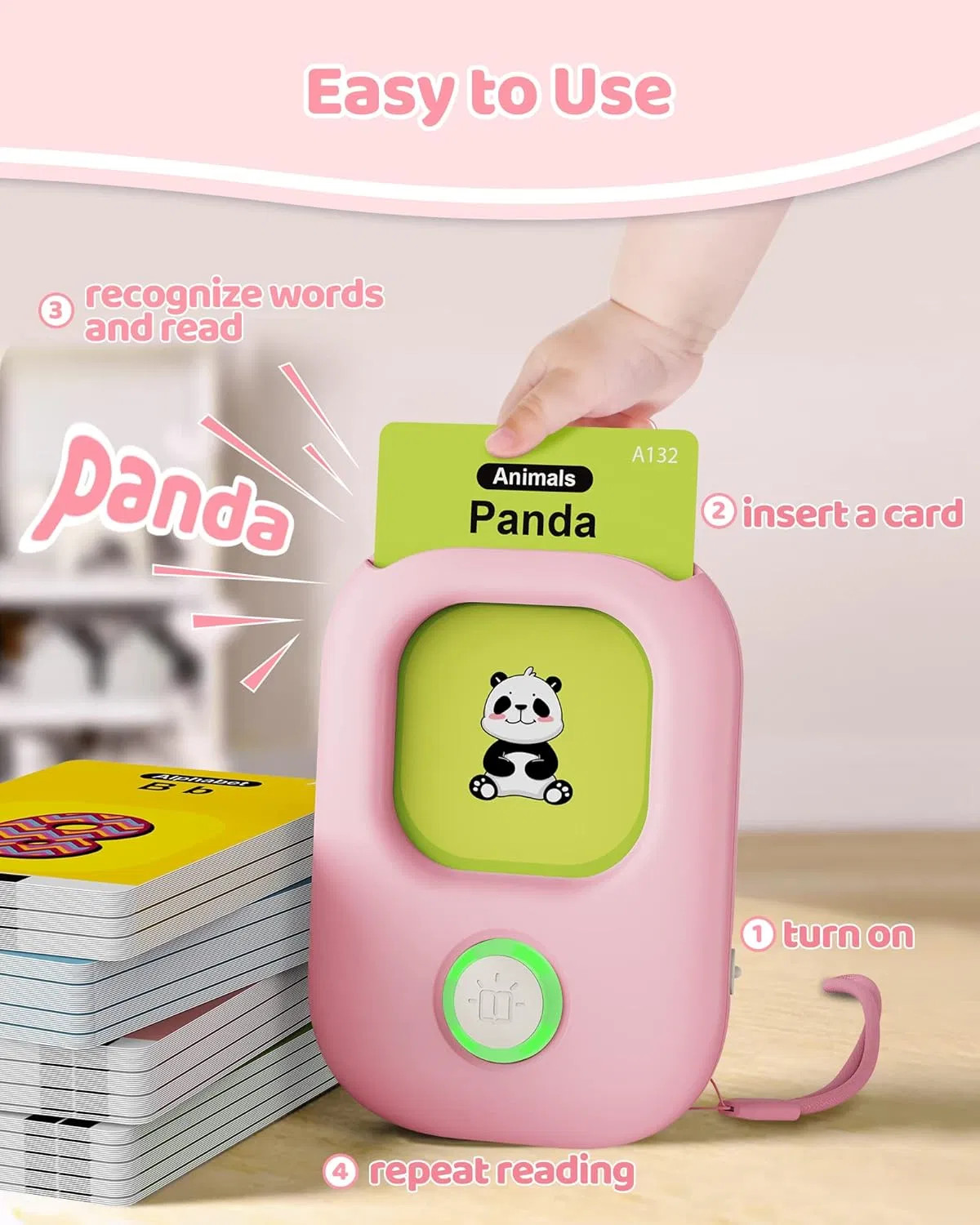 Talking Flash Cards,Kids Toddler Flash Cards With 224 Sight Words,Montessori Toy