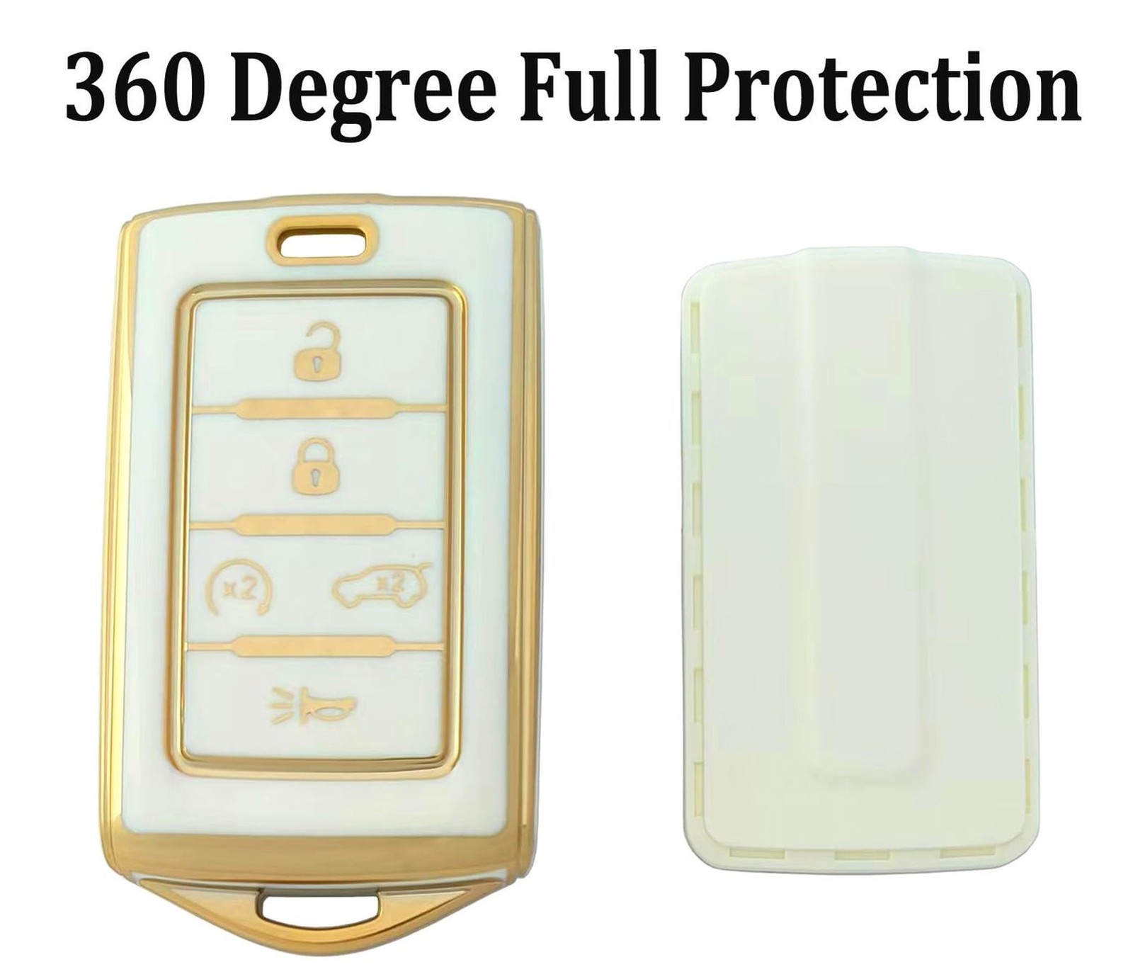 Key Fob Cover for Jeep Soft TPU Smart Key Fob Case Holder Protector Compatiab…