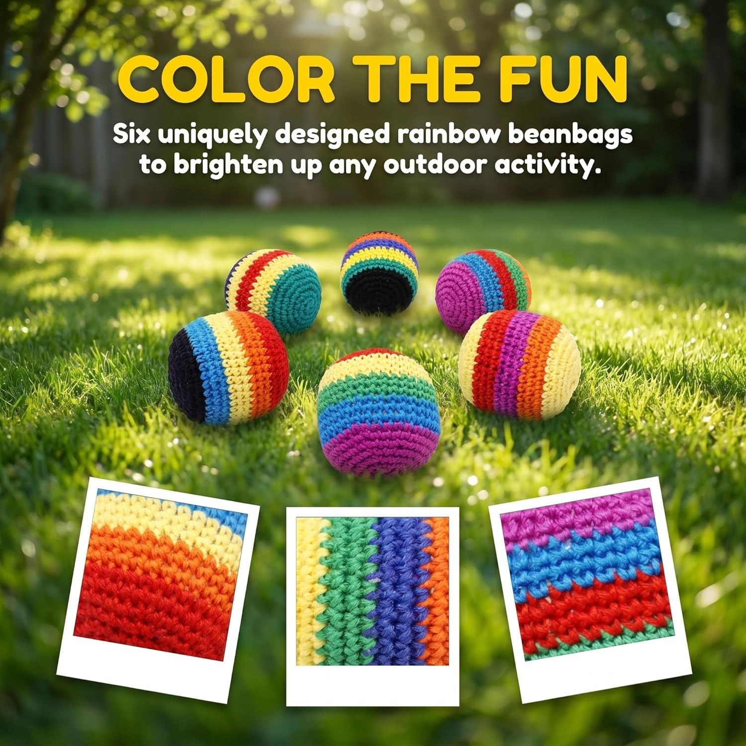 6/12/18pcs Knitted Footbags Set,2026 Upgraded Sand Hacky Sack,for Adults & Kids