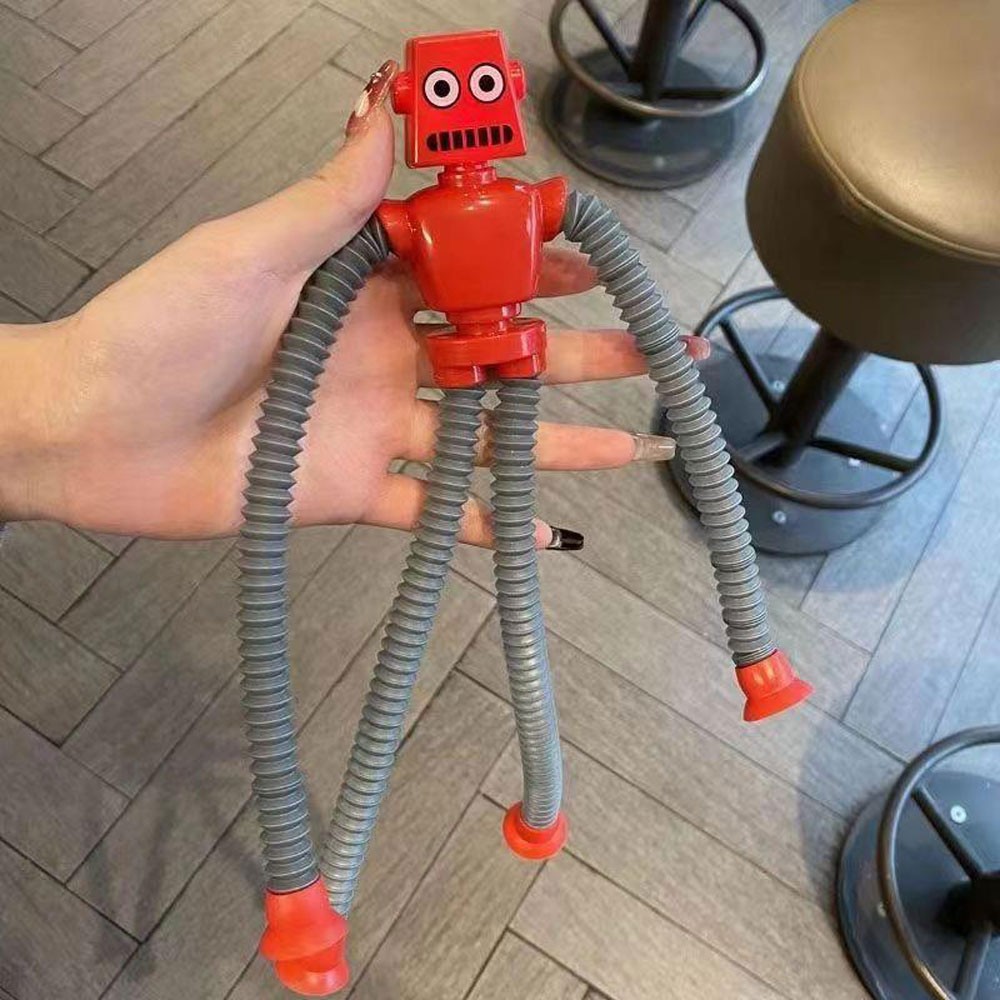 LED Telescopic Suction Cup Robots Toy Stress Relief Light Up Robot Toy GN